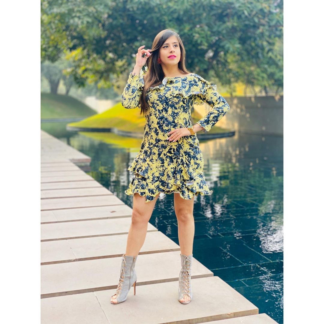 Lemon Floral Dress