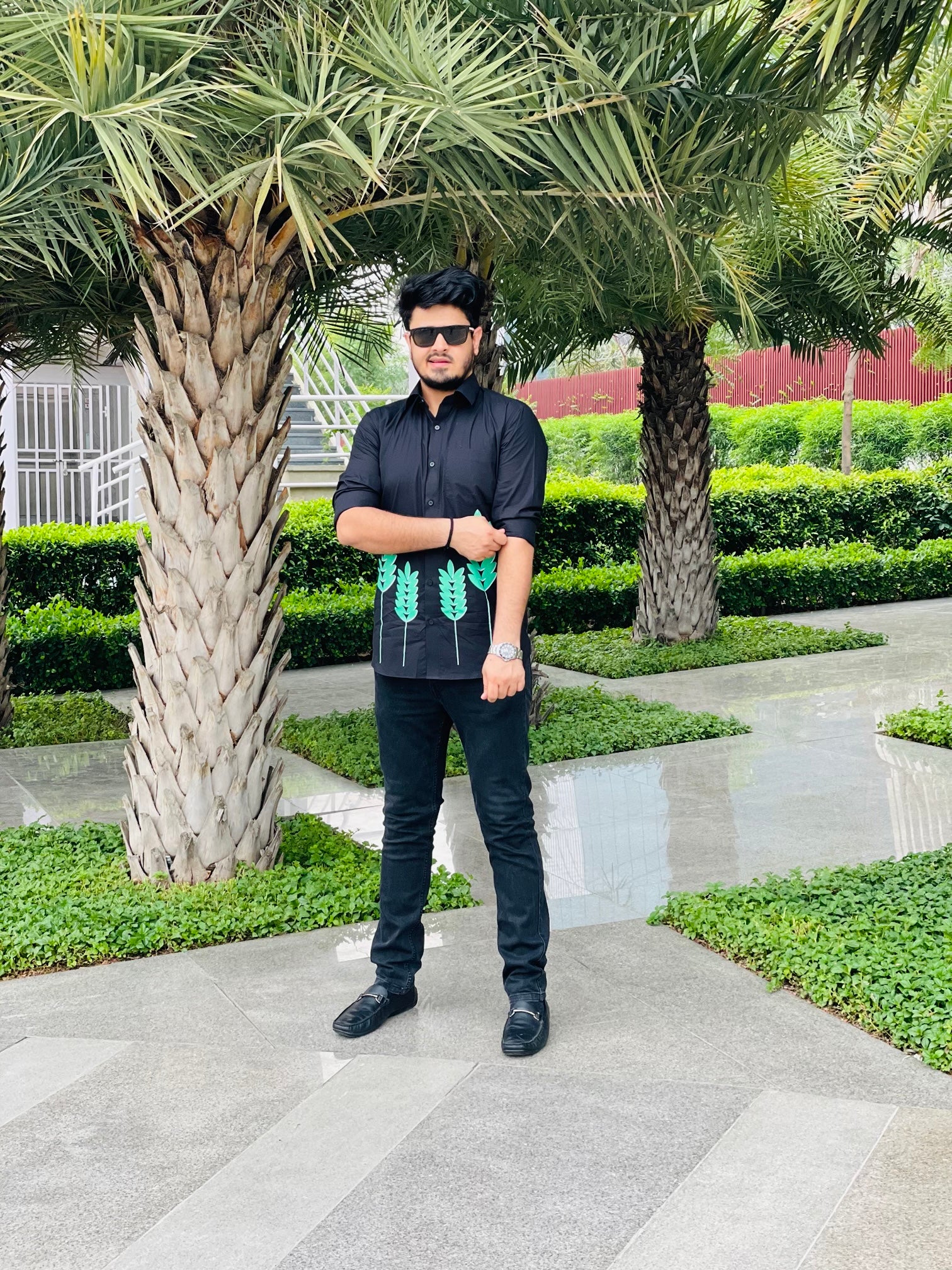 Black Handpainted Shirt