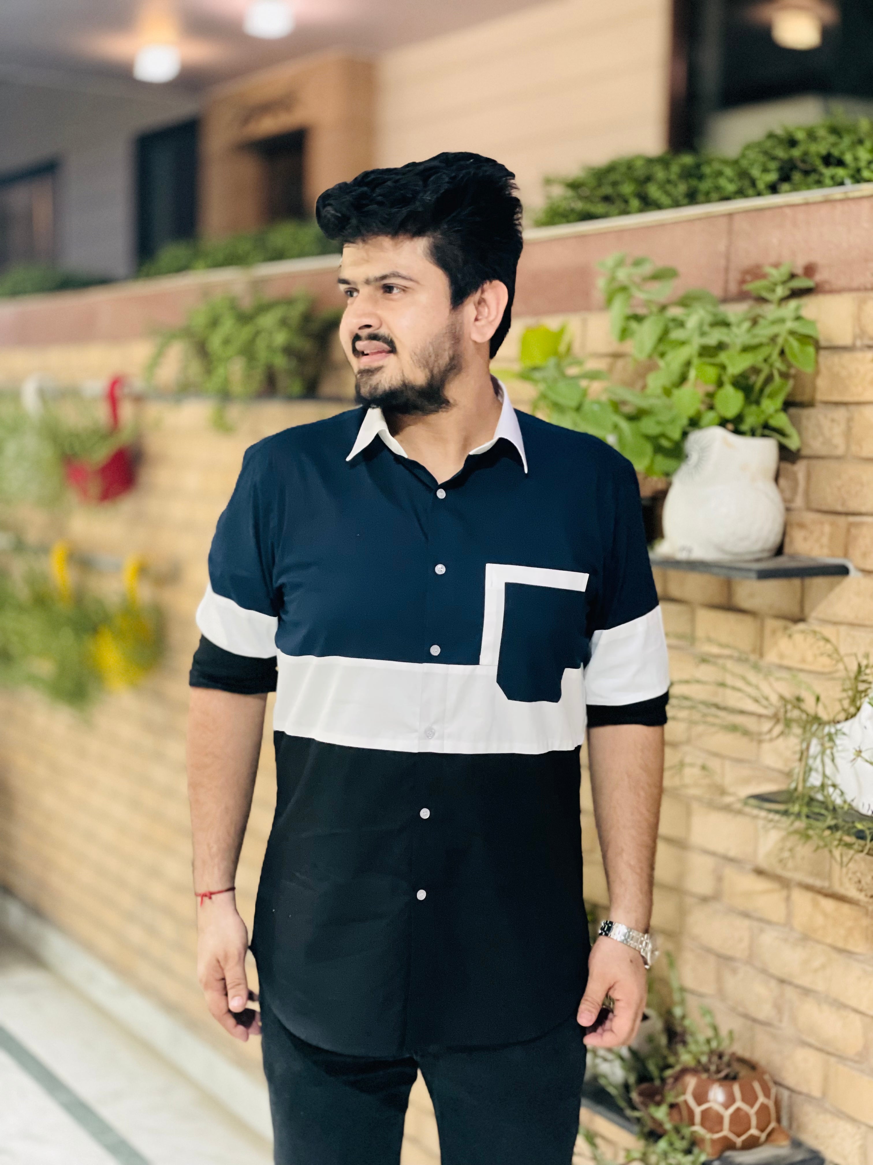 Menswear Tri Color Shirt