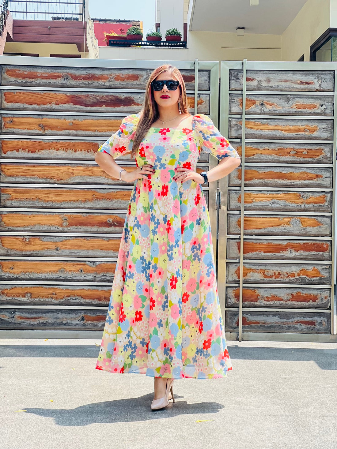 Multicolored Flower Maxi