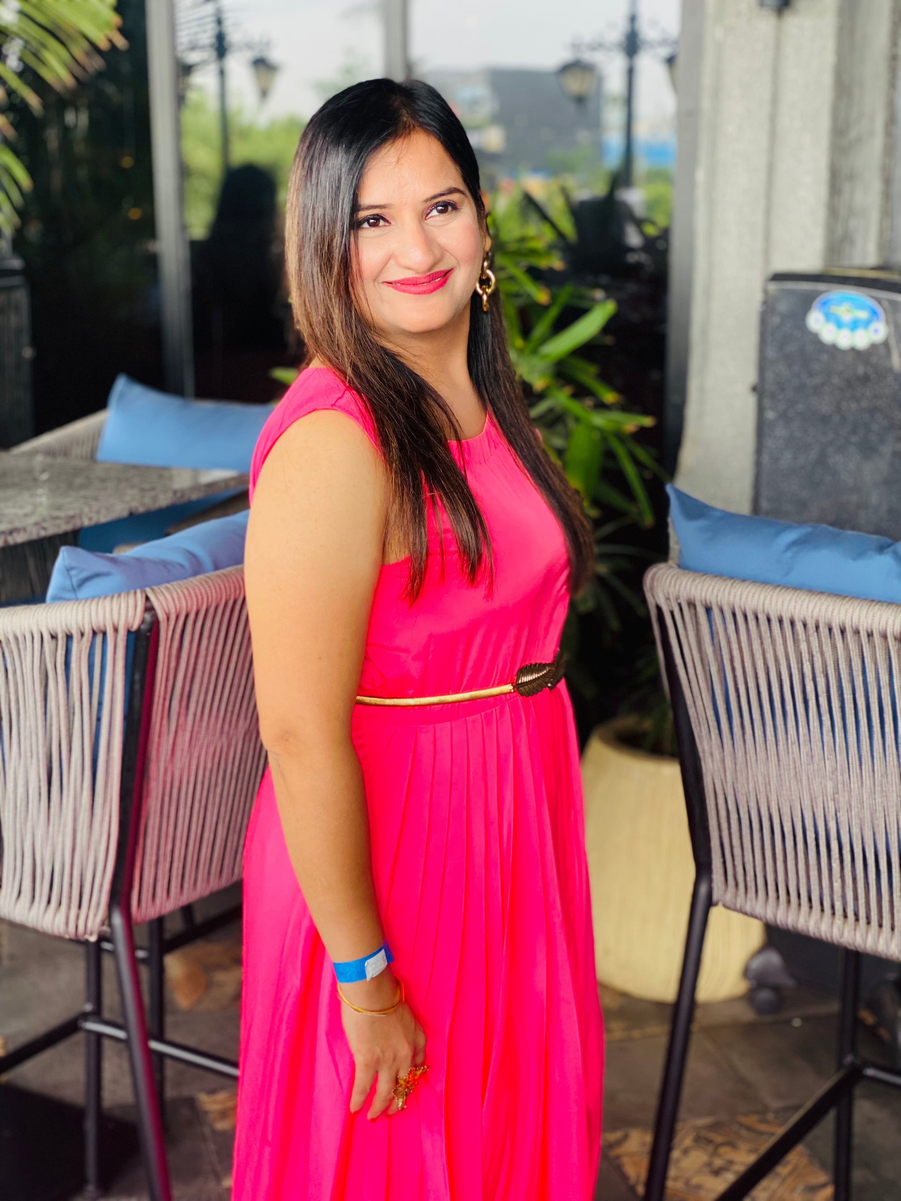 Hot Pink Crepe Drape