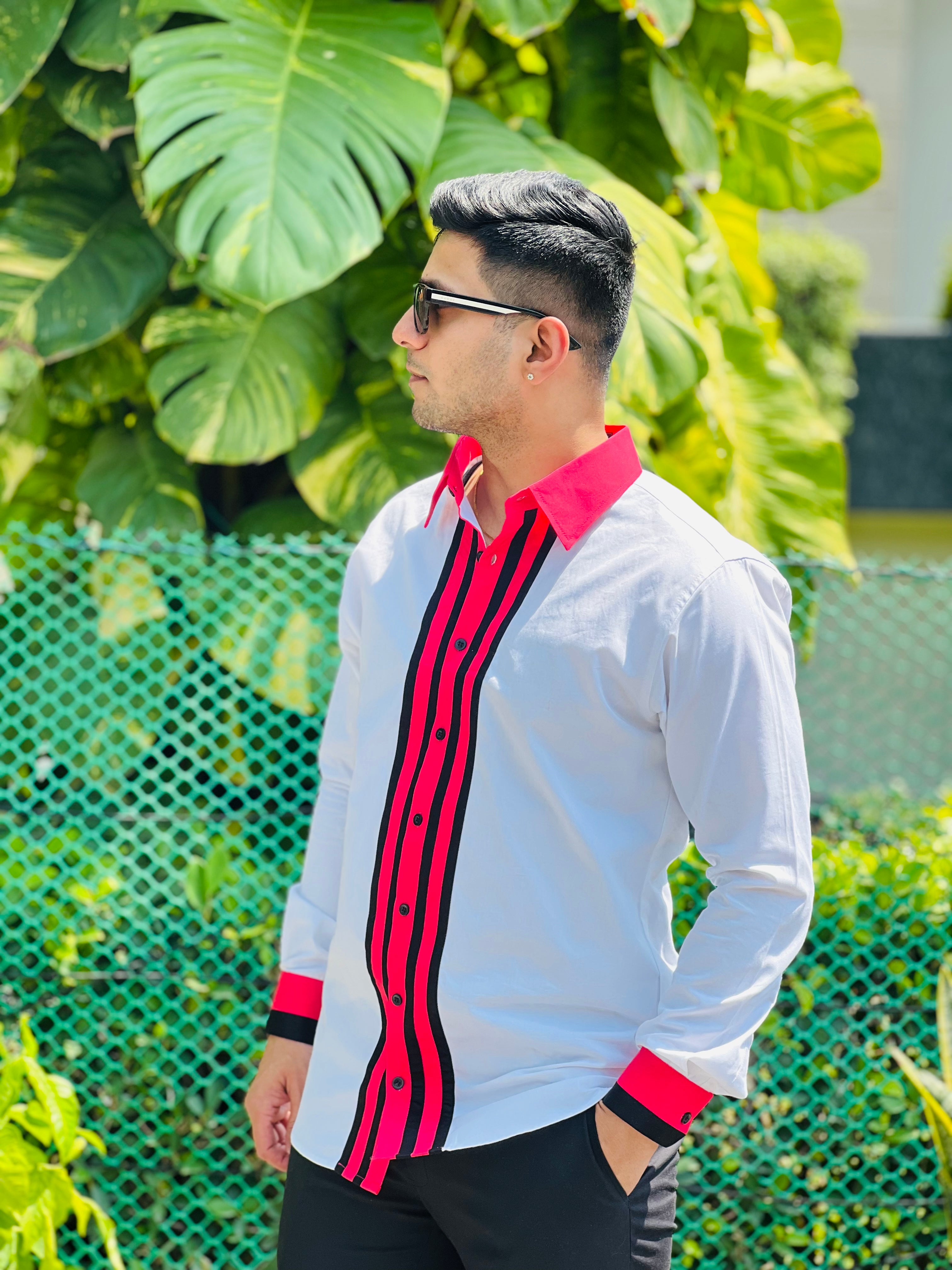 Red & Black Stripes Shirt