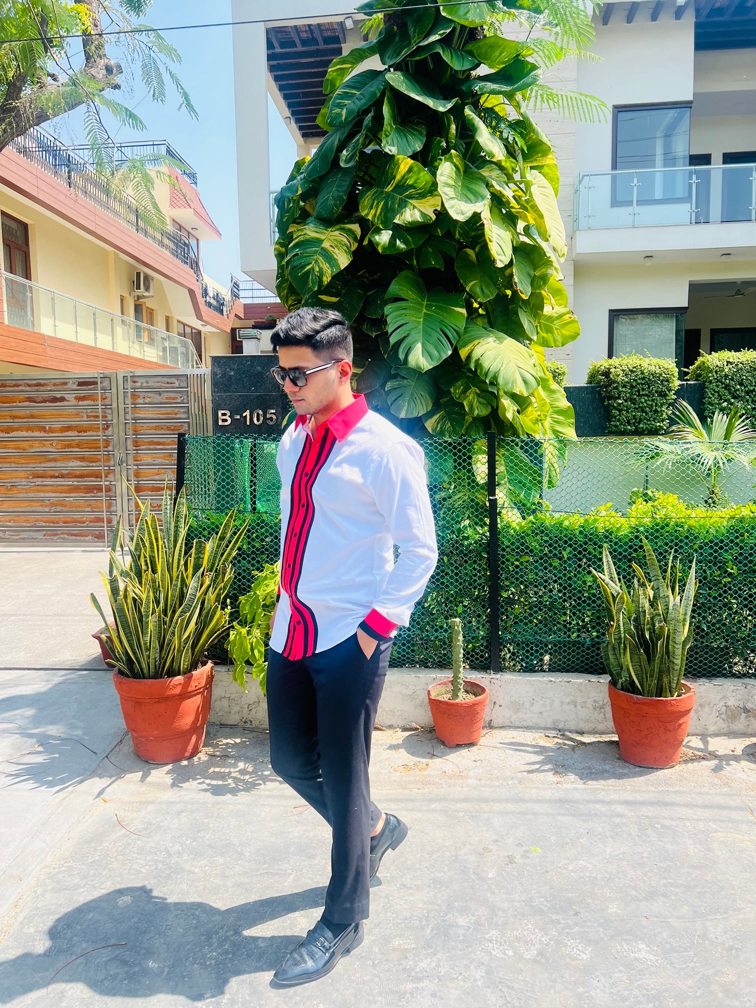 Red & Black Stripes Shirt