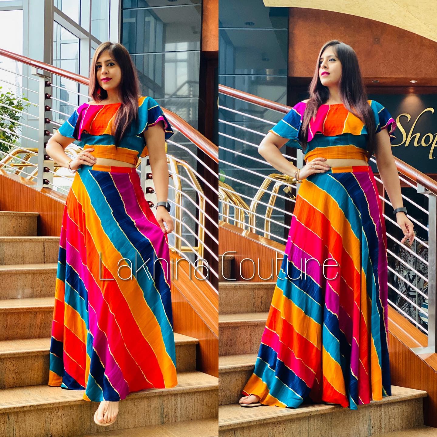 Multicoloured Stripes Co-Ord Set