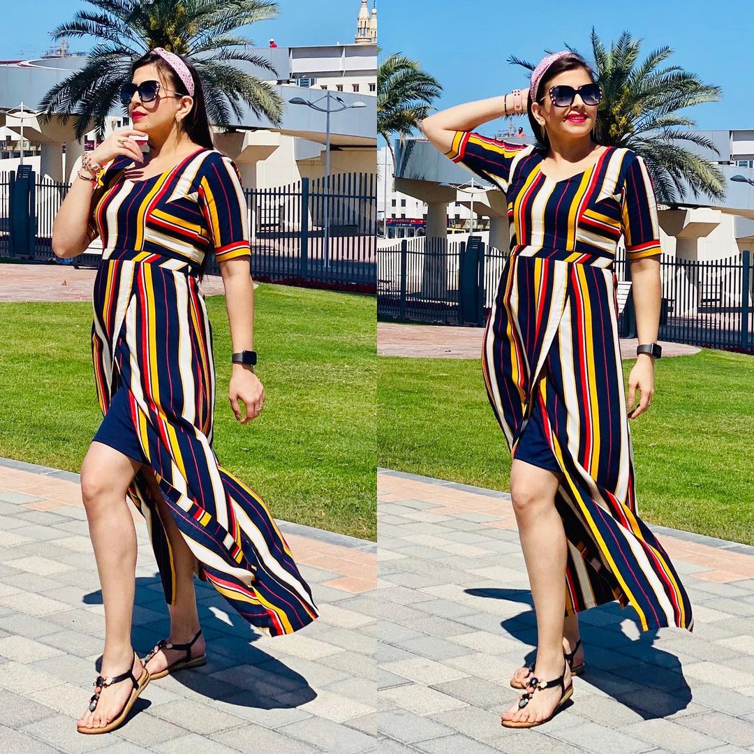 Multicolored Stripes Maxi