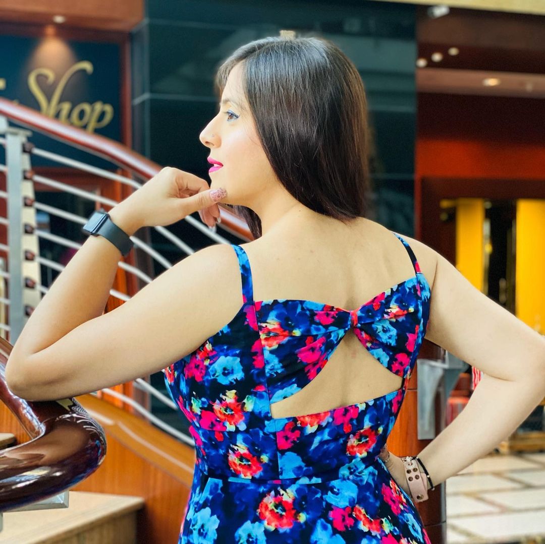 Royal Blue Floral Maxi