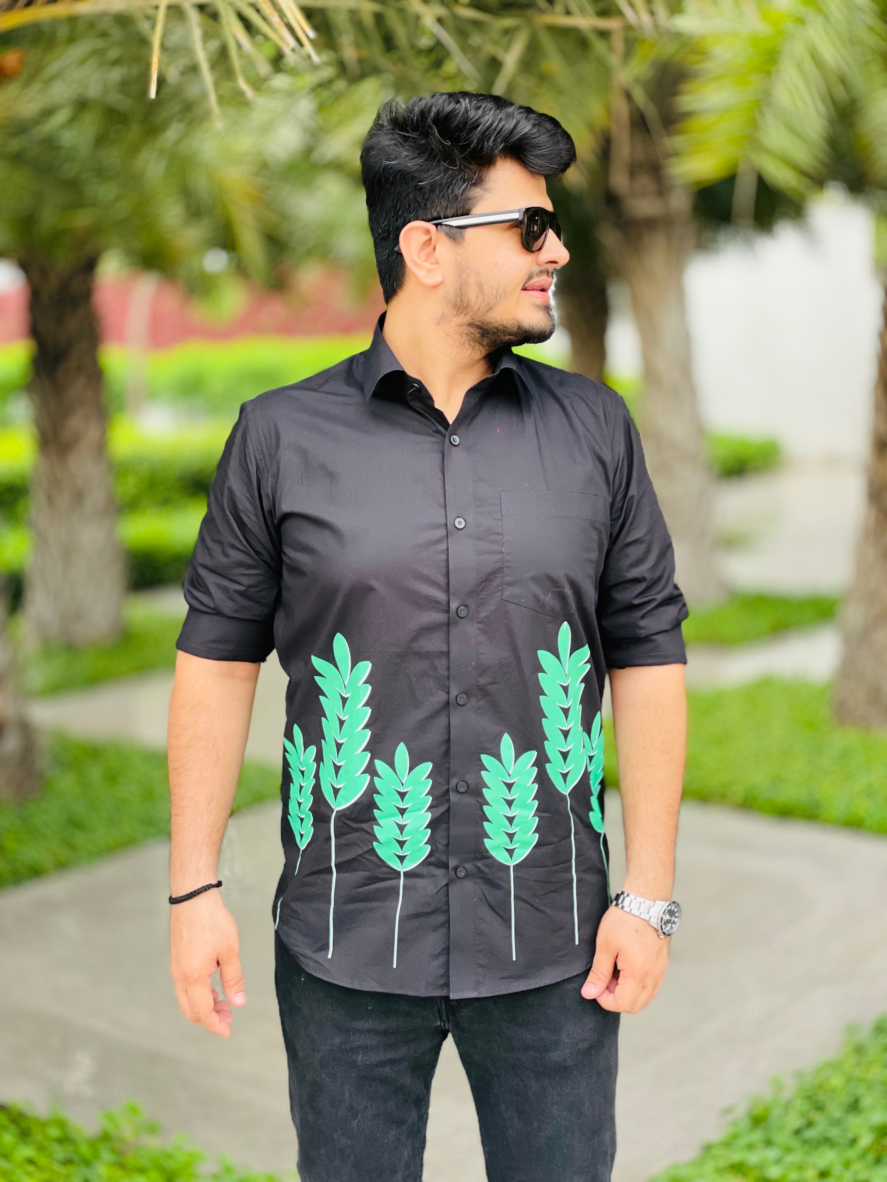 Black Handpainted Shirt