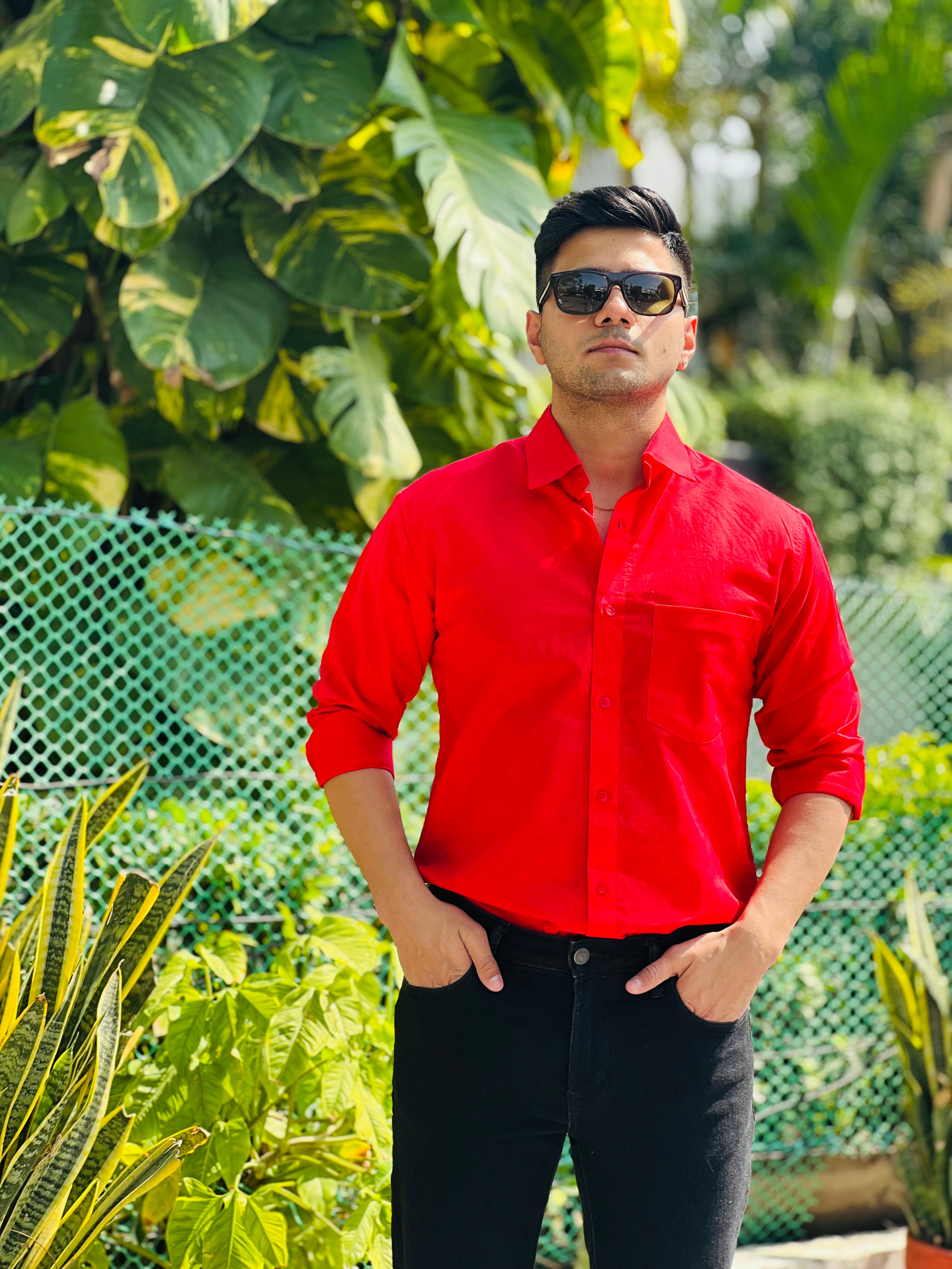 Red Solid Shirt