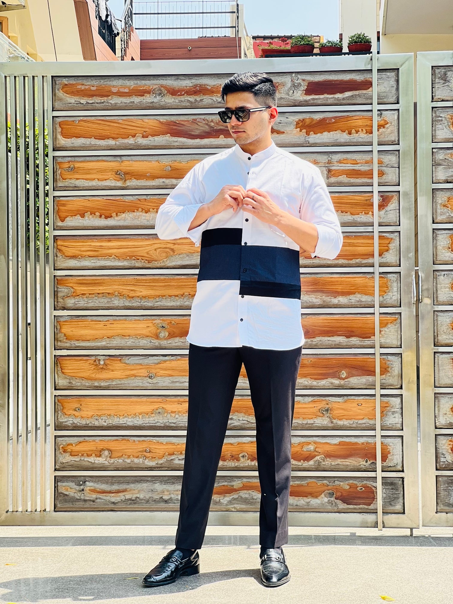 White Party Stripes Shirt