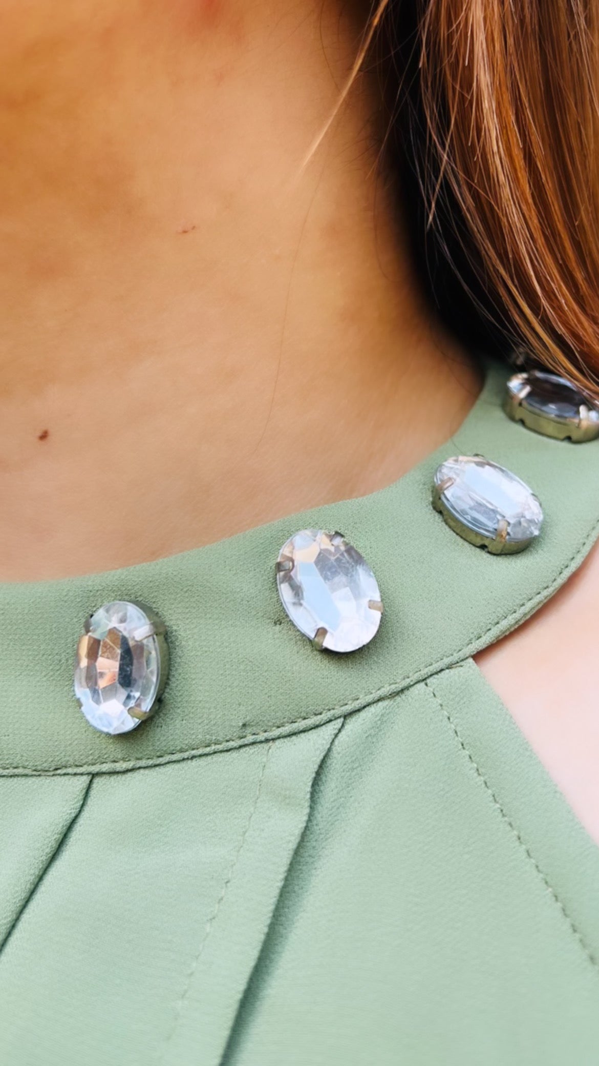 Pista Green Sleeveless Top