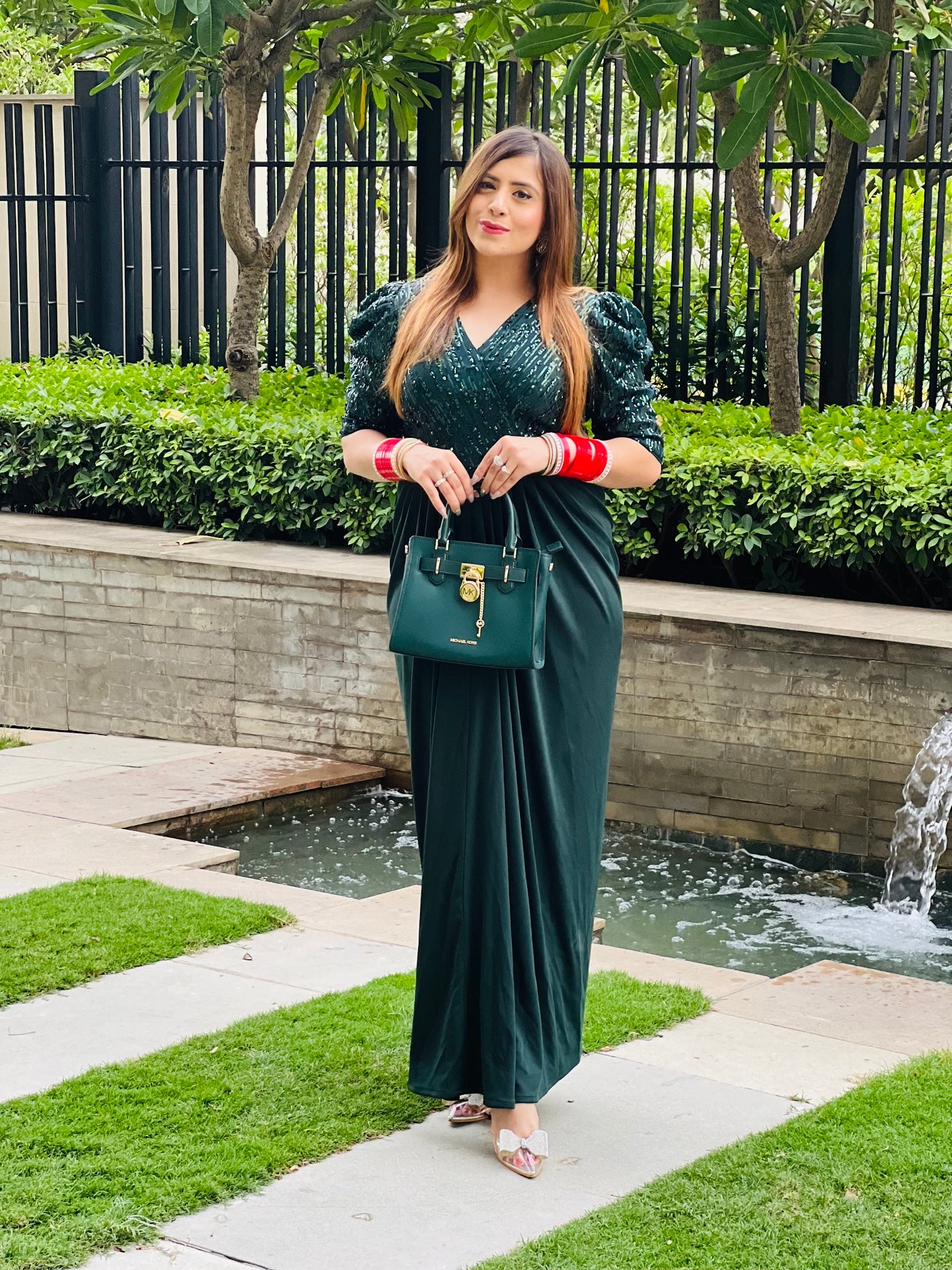 Forest Green Sequin Drape