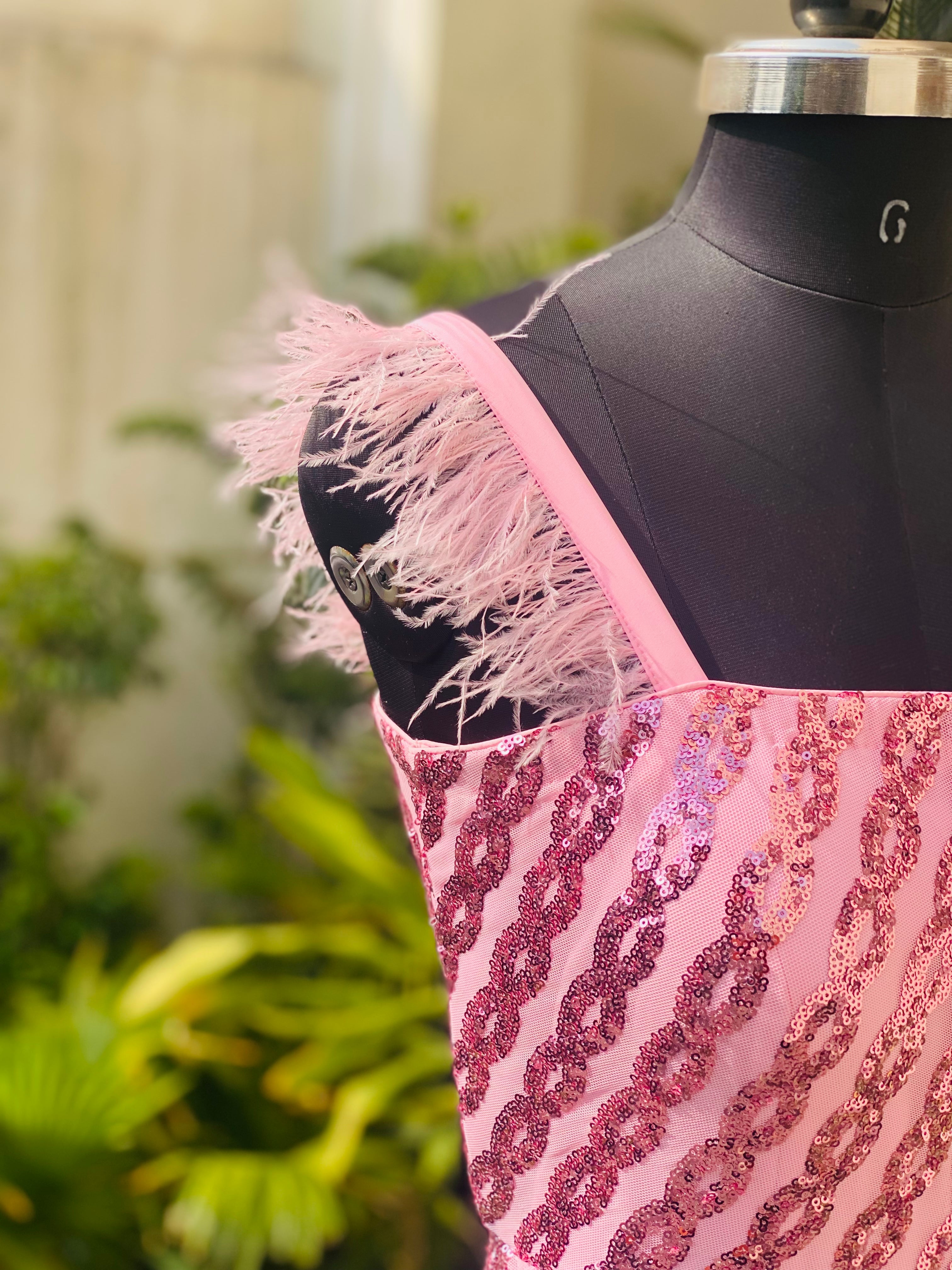 Pink Sequin Gown