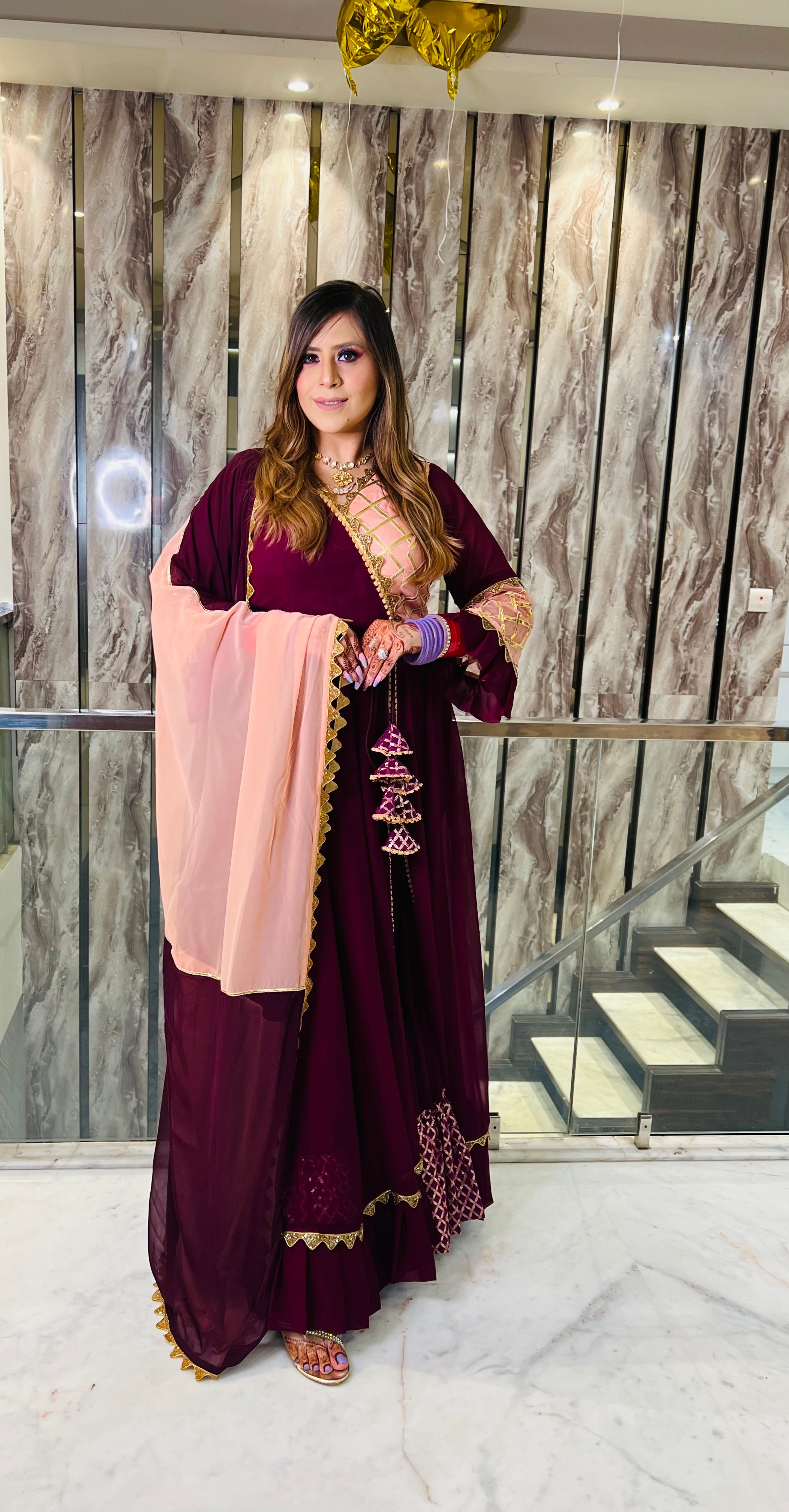 Wine Garara Suit