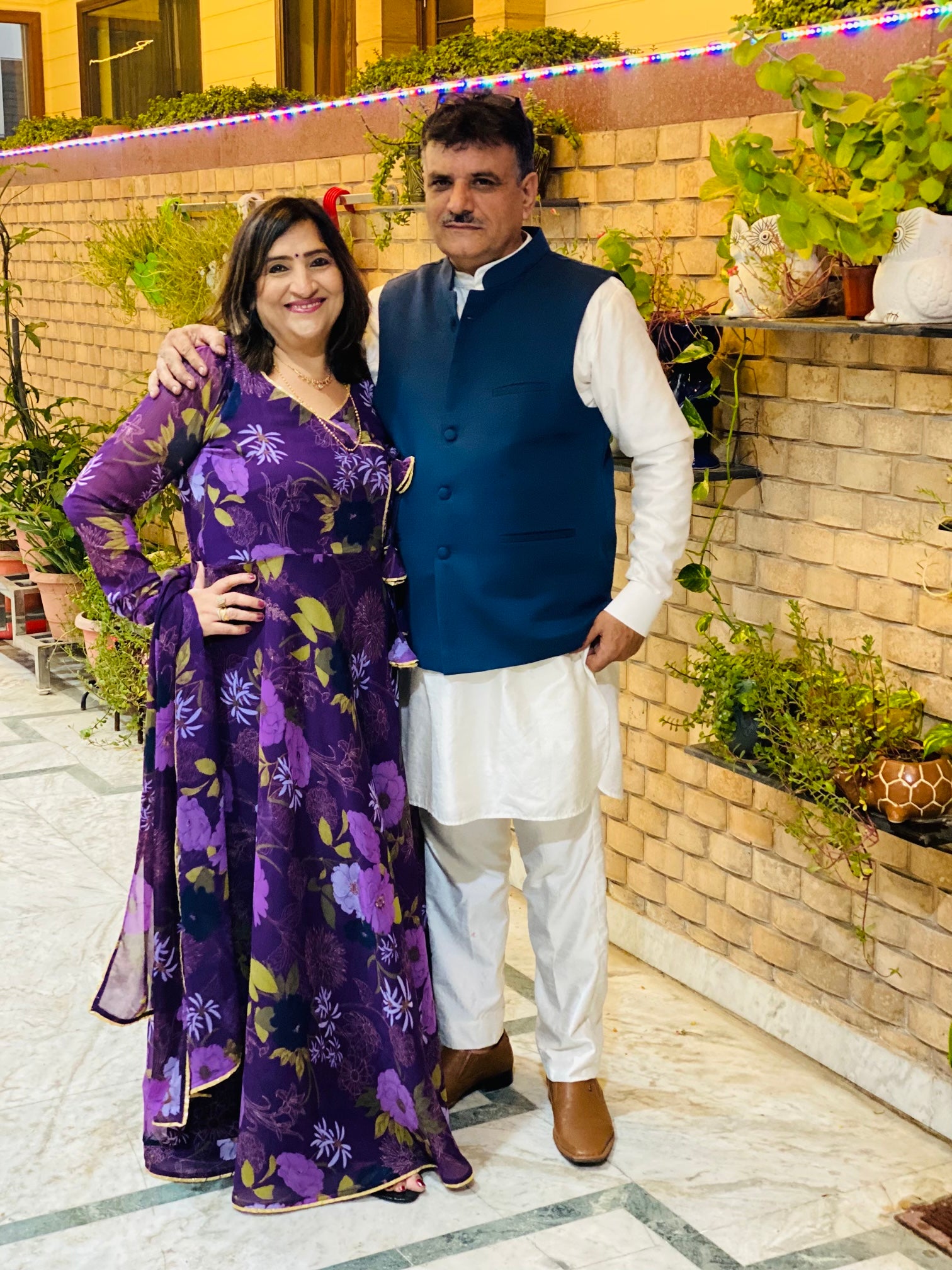 Navy Blue Linen Waistcoat