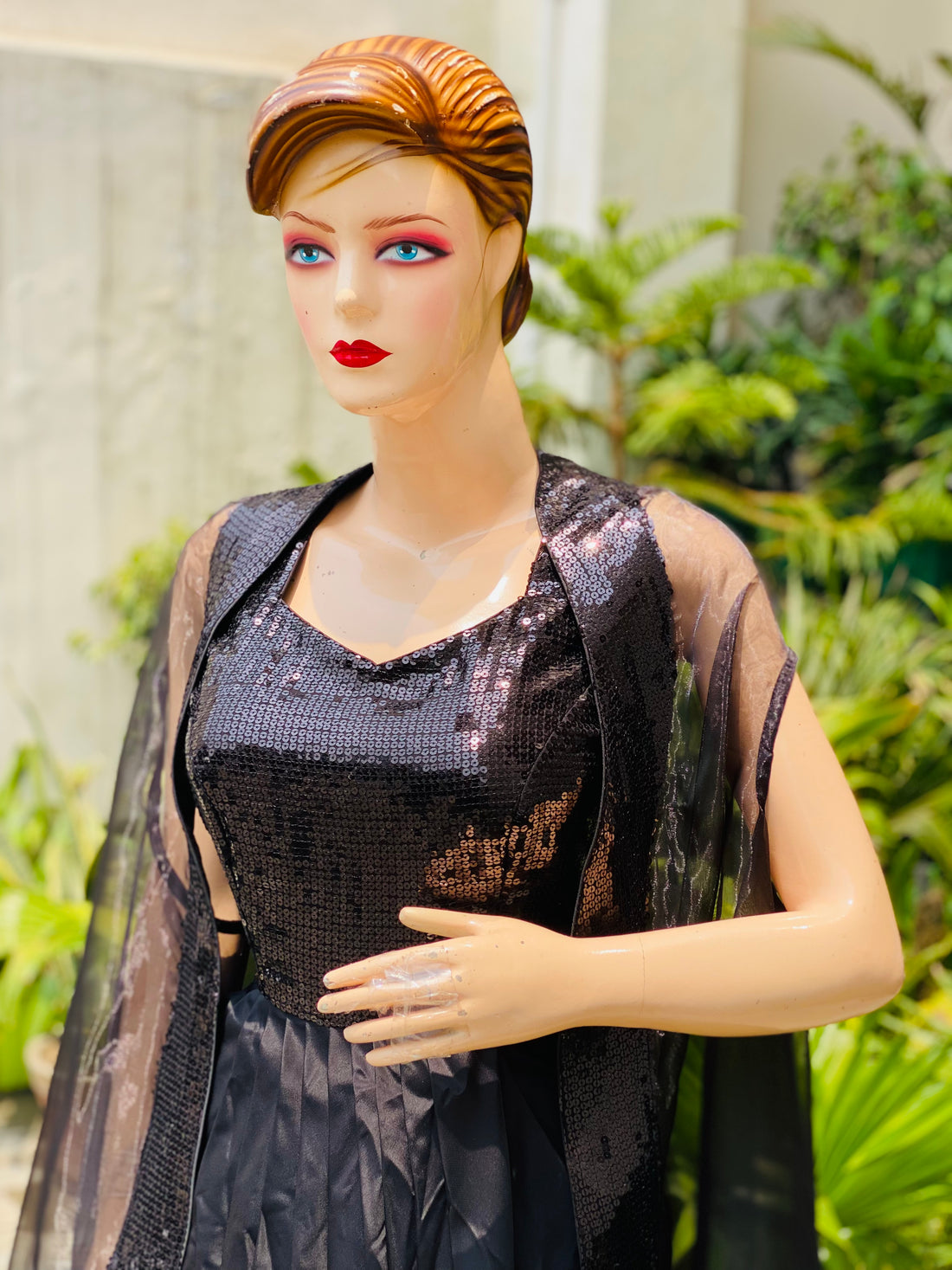 Black Drape With Cape