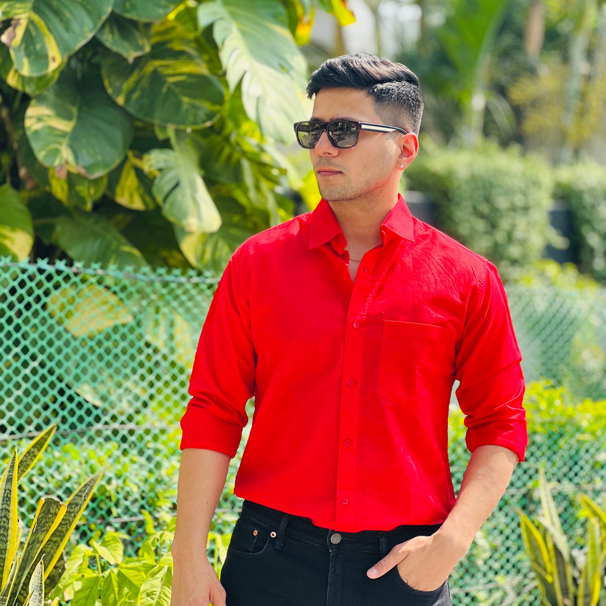 Red Solid Shirt