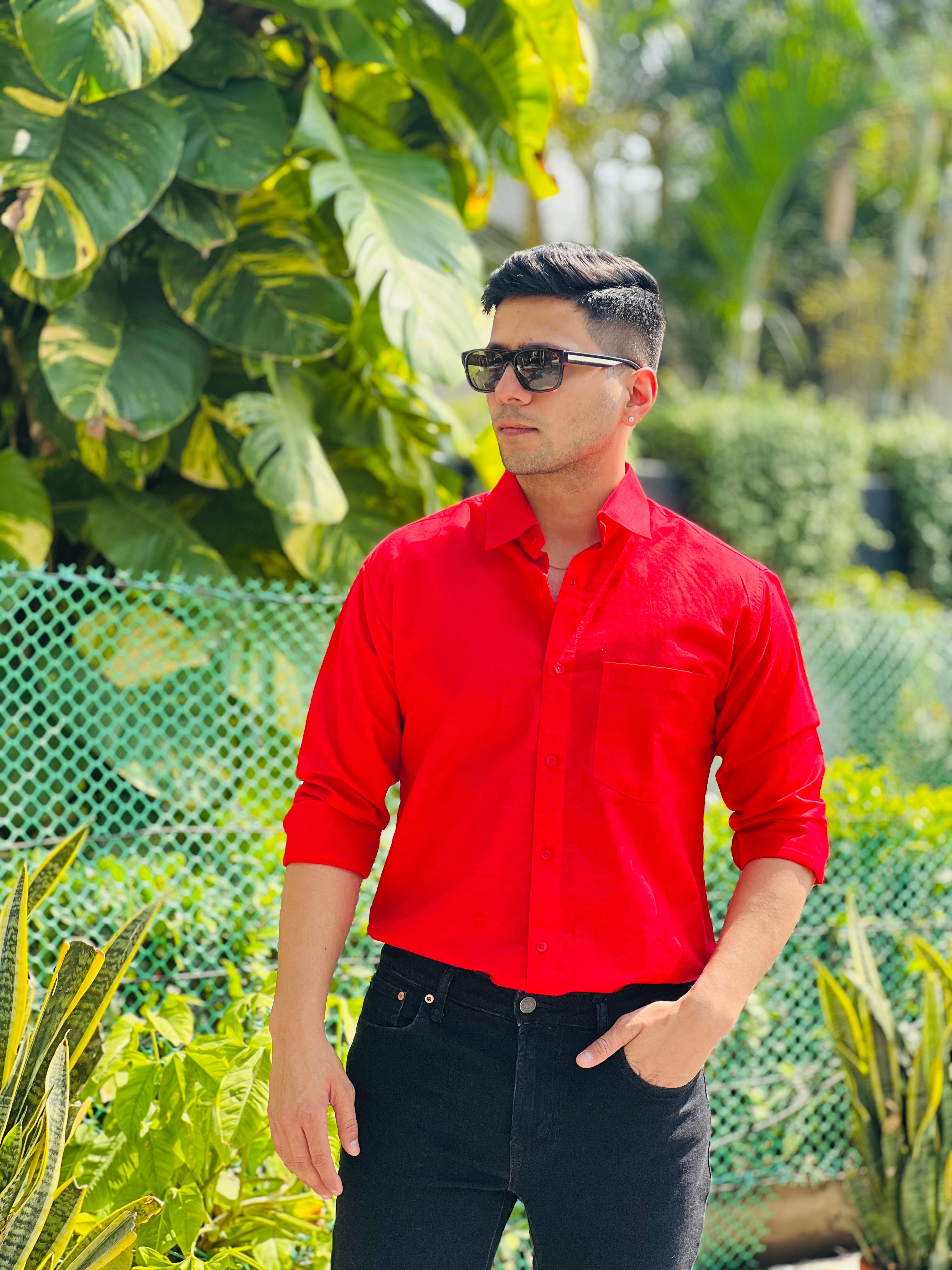 Red Solid Shirt