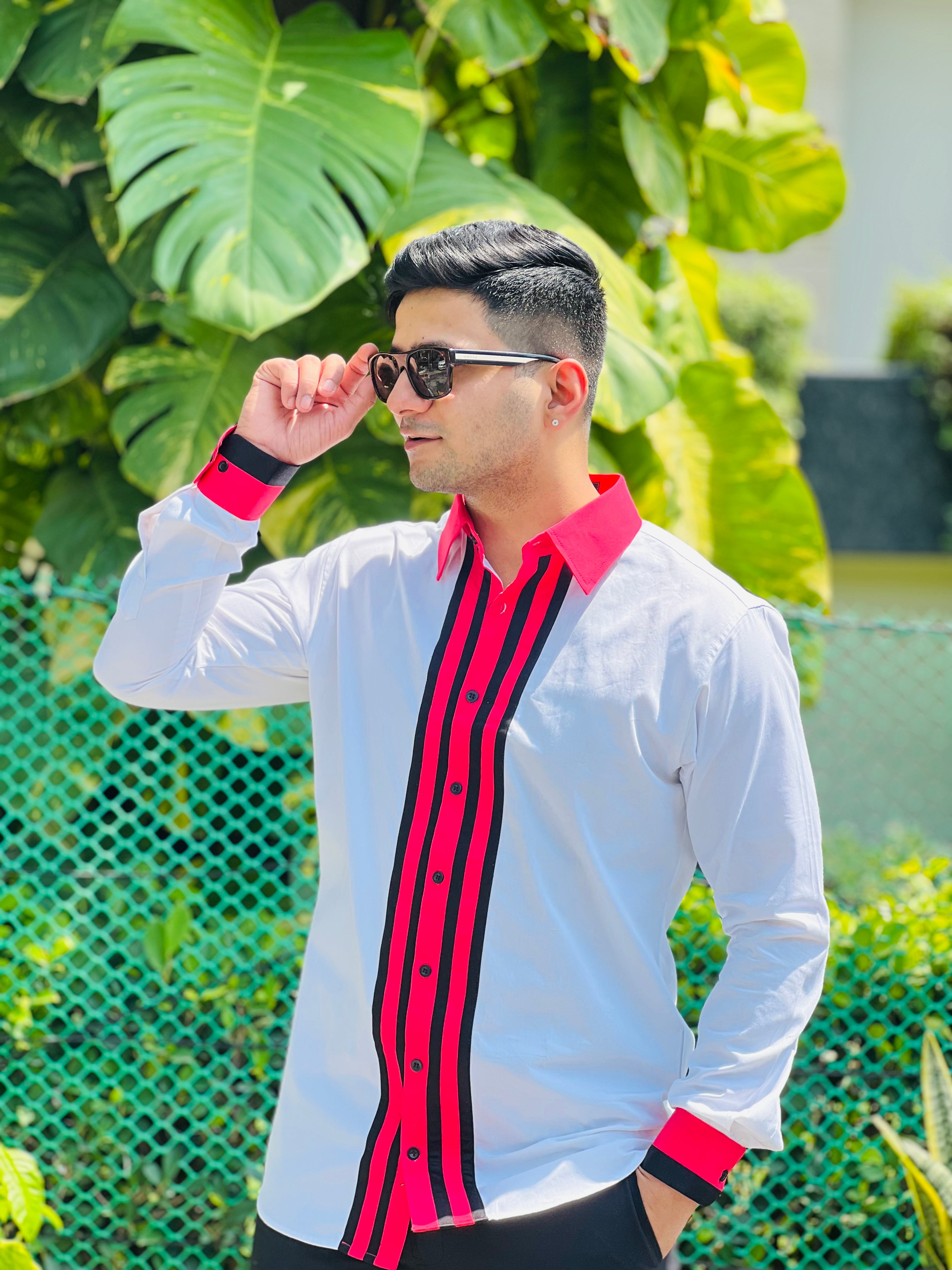 Red & Black Stripes Shirt