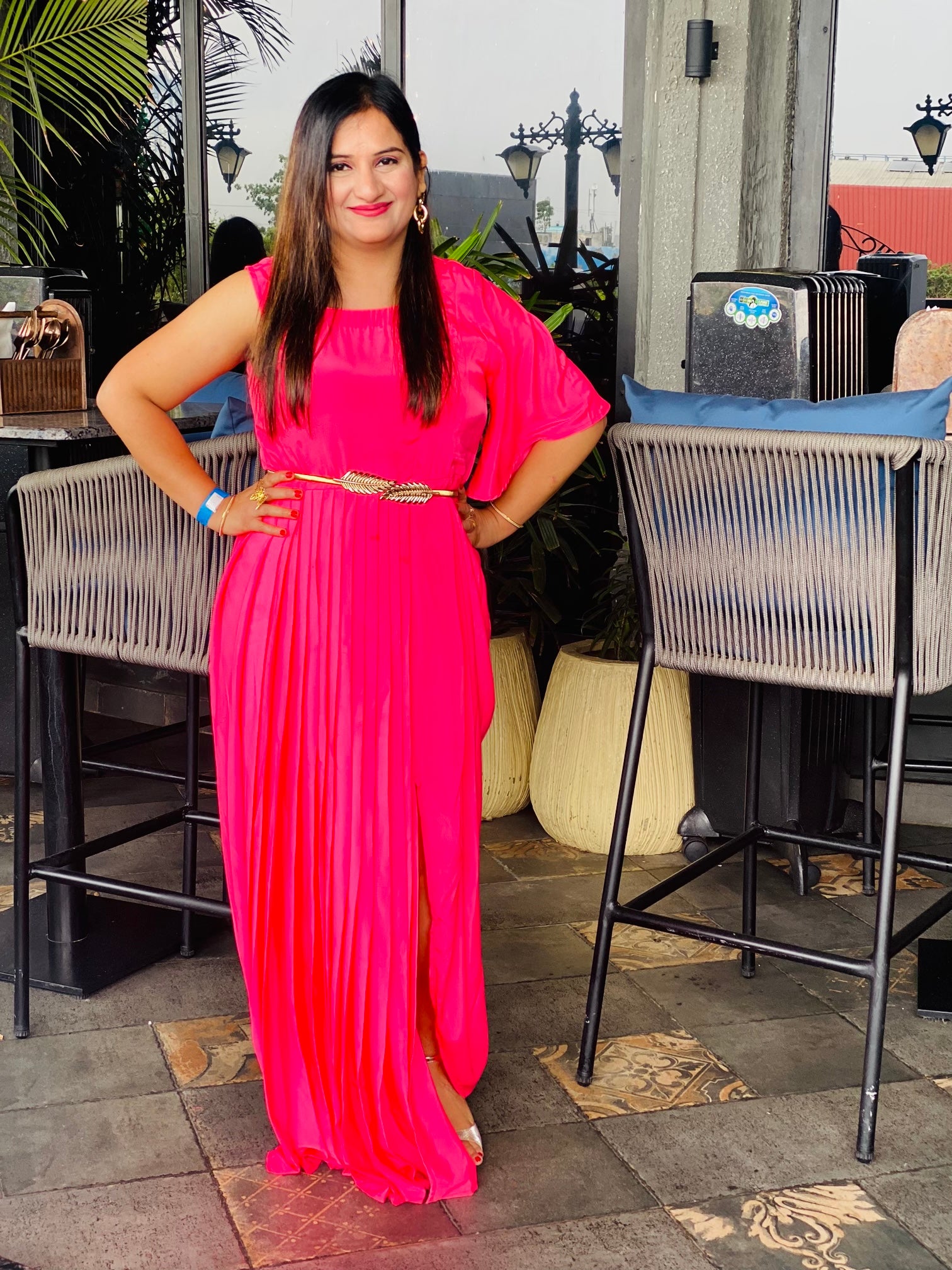 Hot Pink Crepe Drape