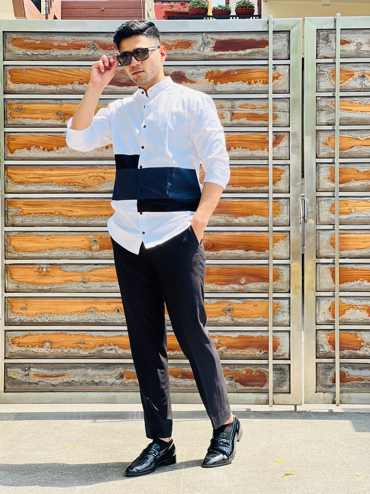 White Party Stripes Shirt