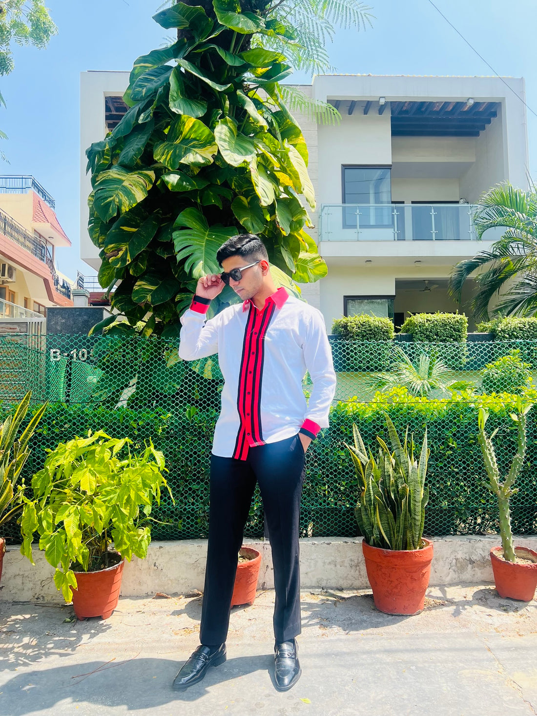 Red & Black Stripes Shirt