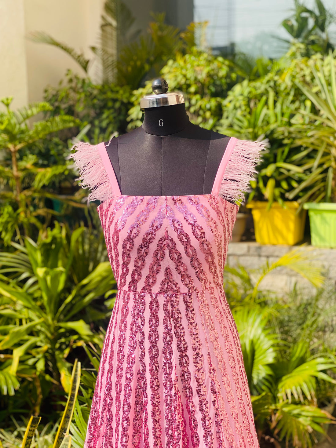 Pink Sequin Gown