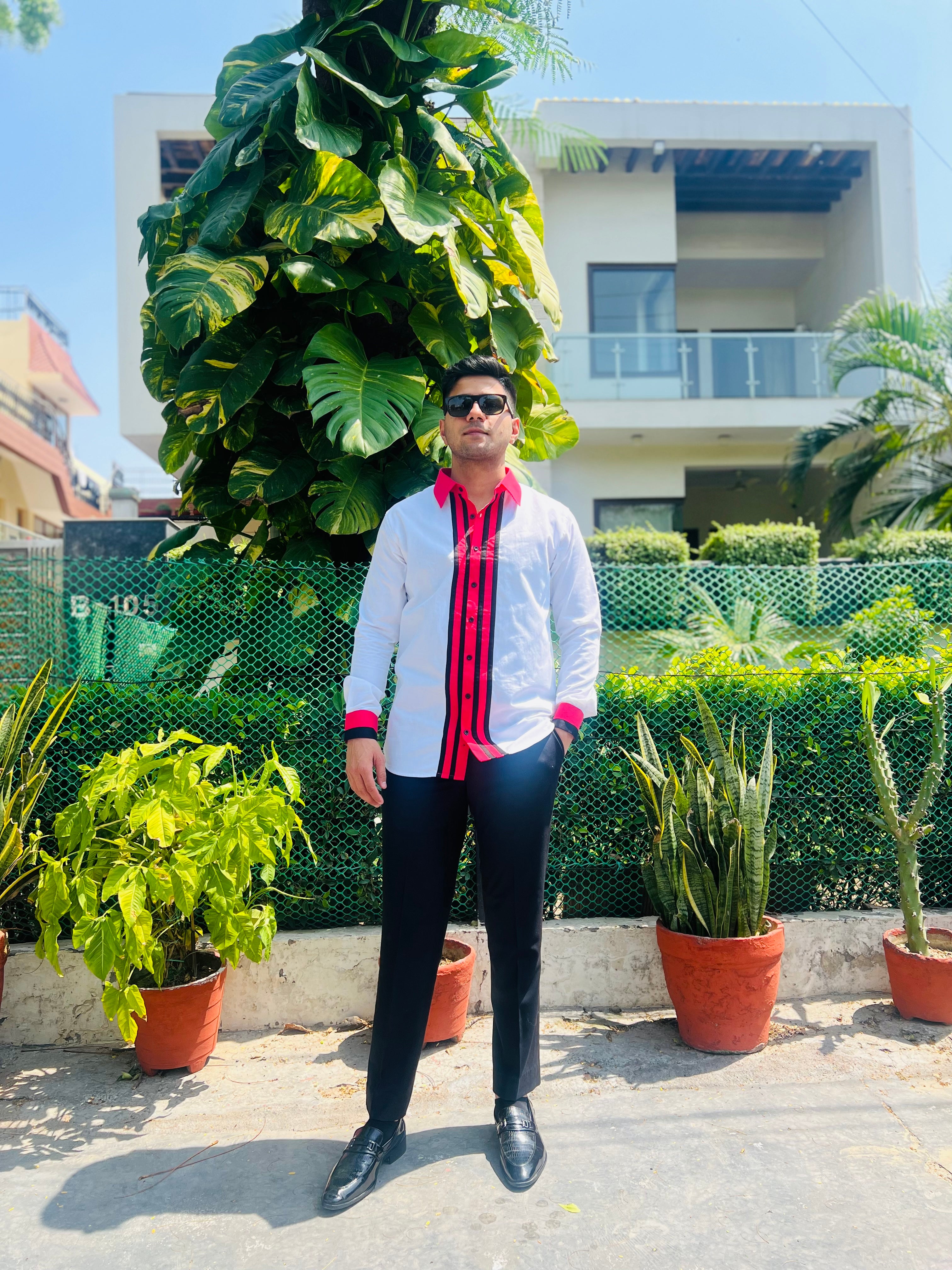 Red & Black Stripes Shirt