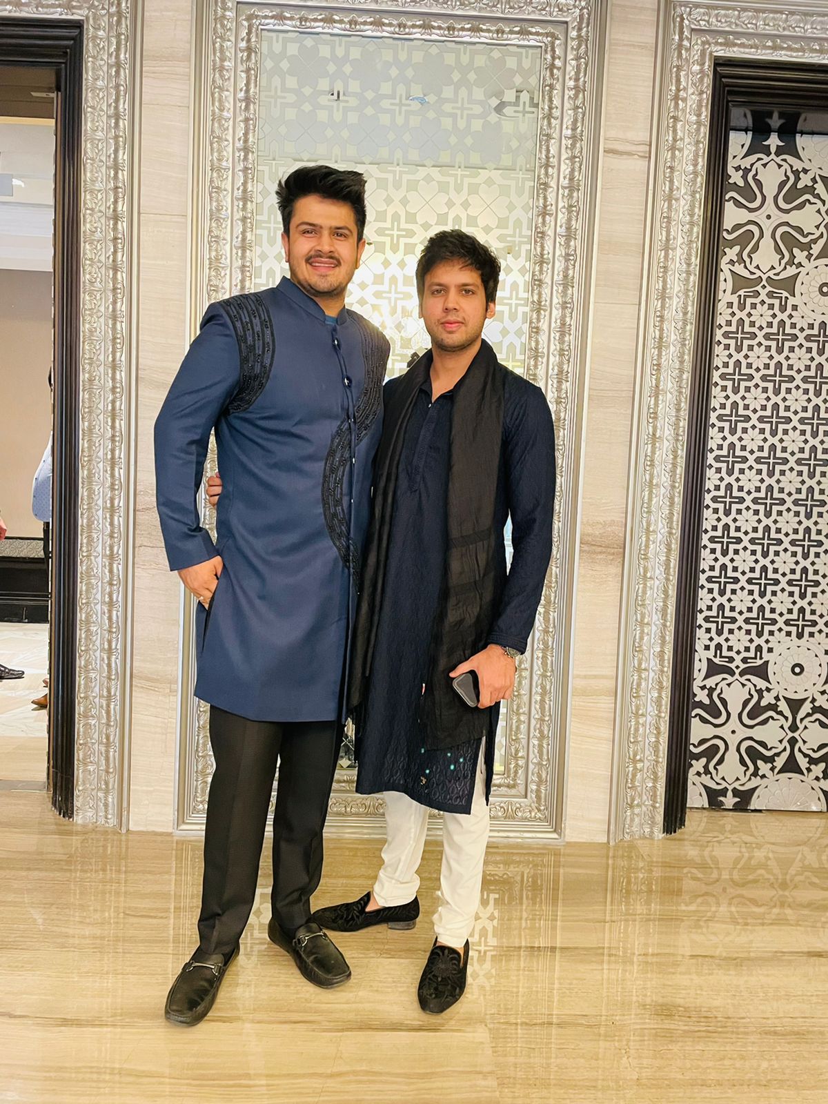 Menswear Navy Blue Indo Western