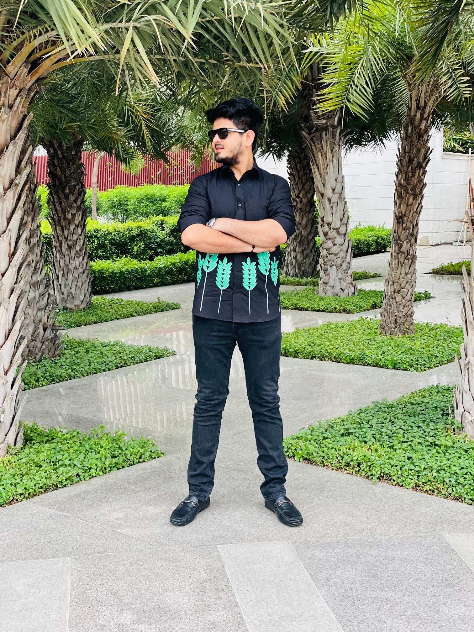 Black Handpainted Shirt