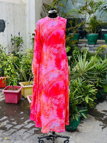 Pink Tie & Die Kaftaan