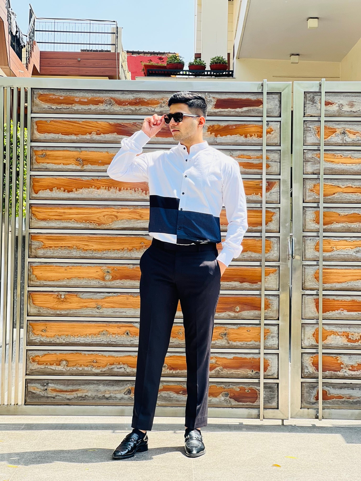 White Party Stripes Shirt