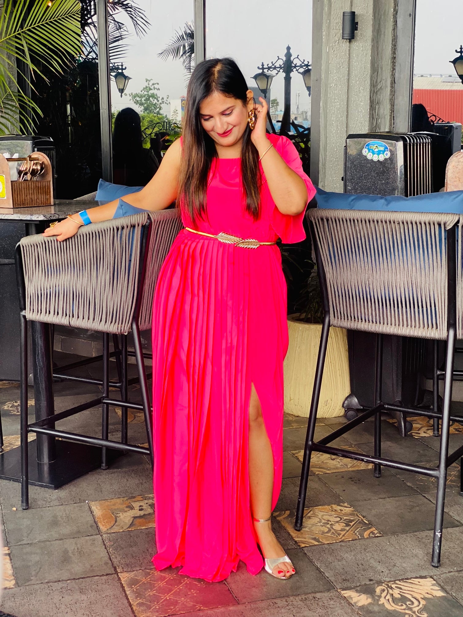 Hot Pink Crepe Drape