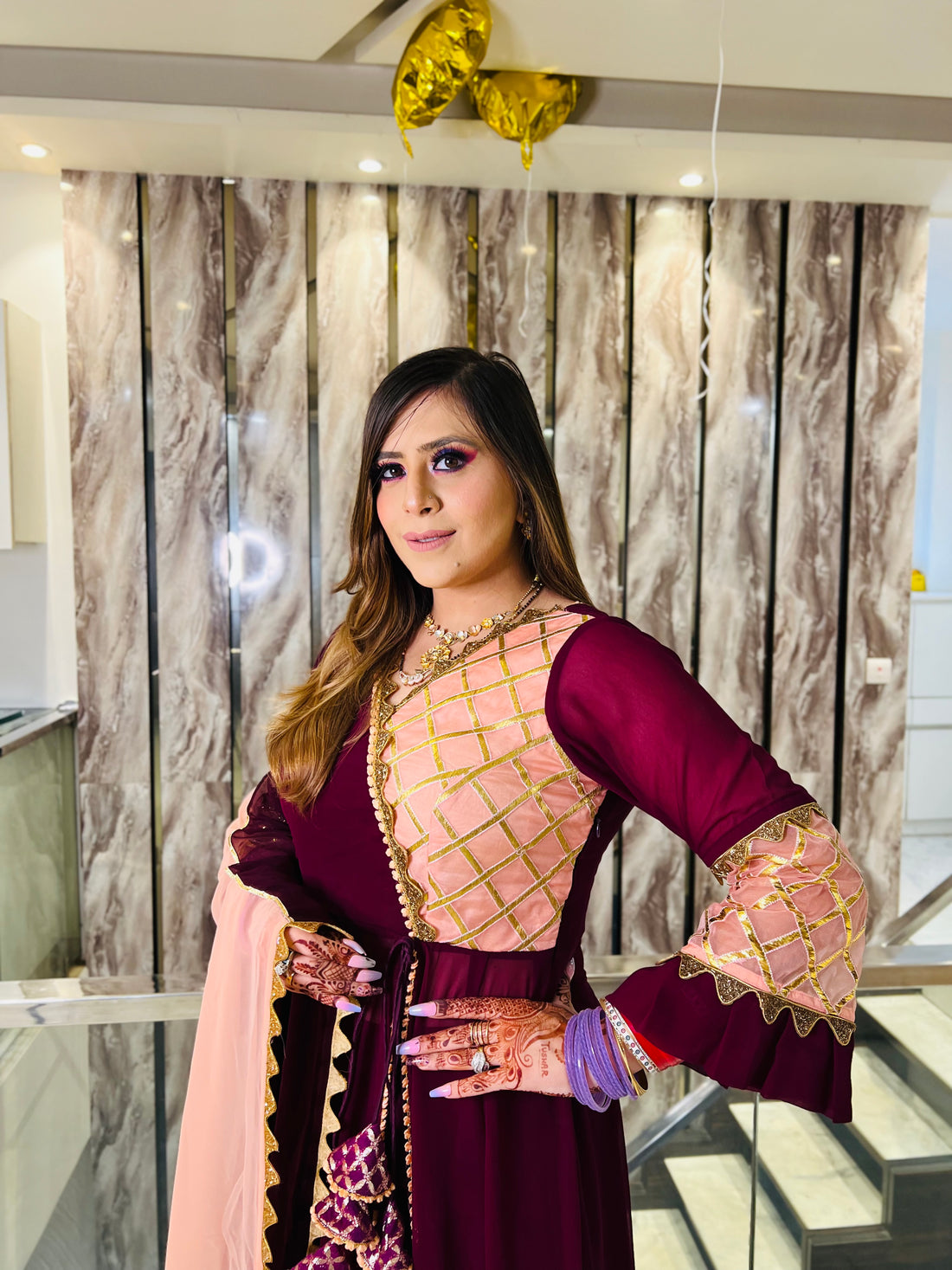 Wine Garara Suit