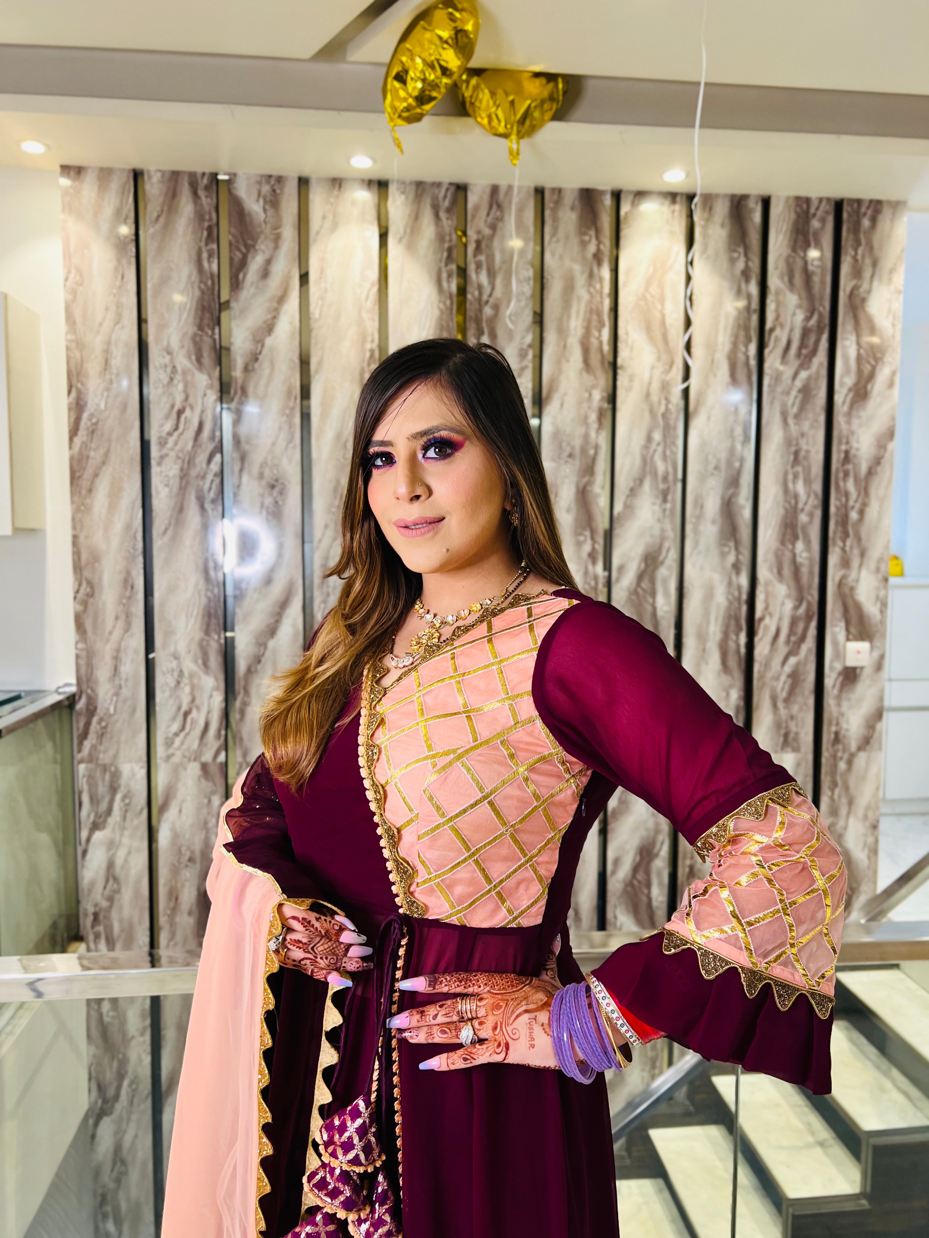 Wine Garara Suit