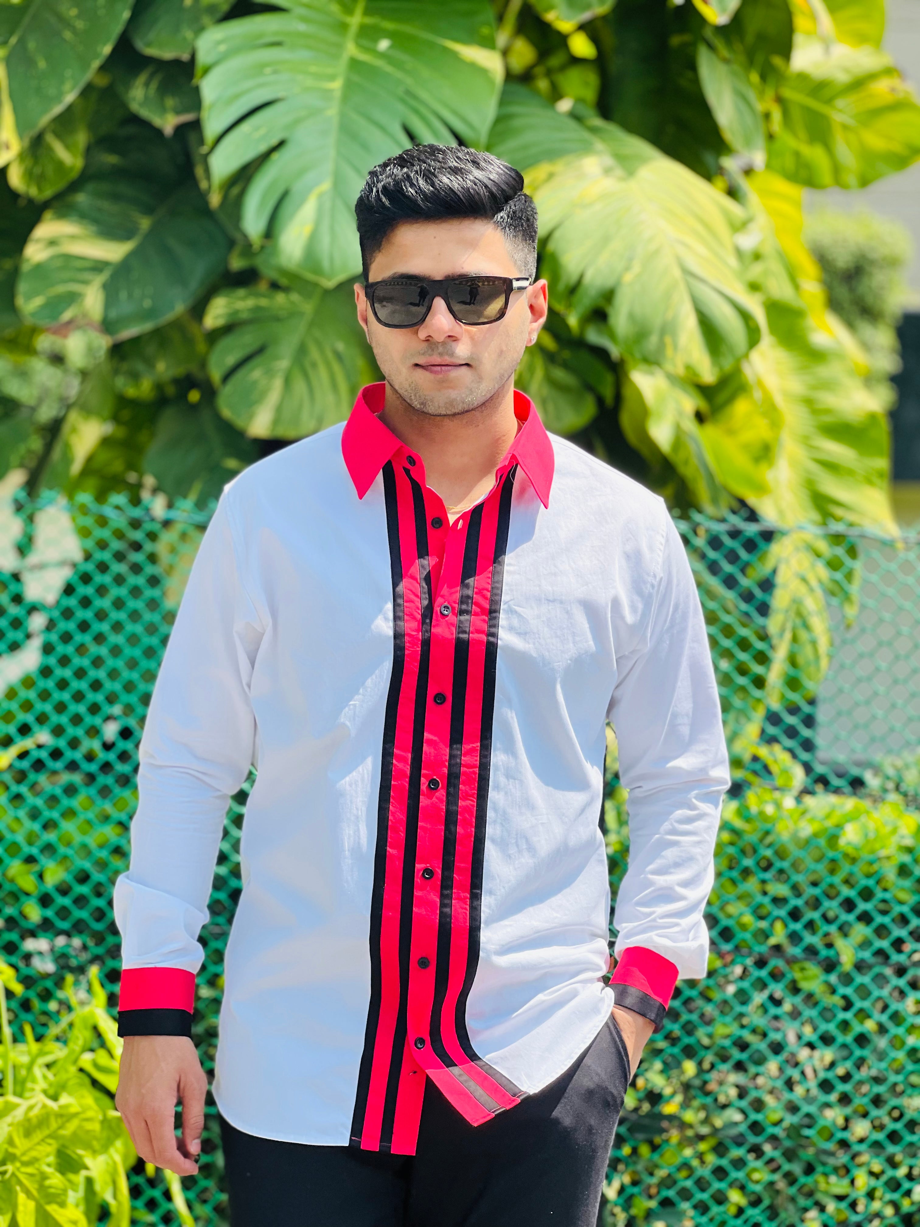 Red & Black Stripes Shirt