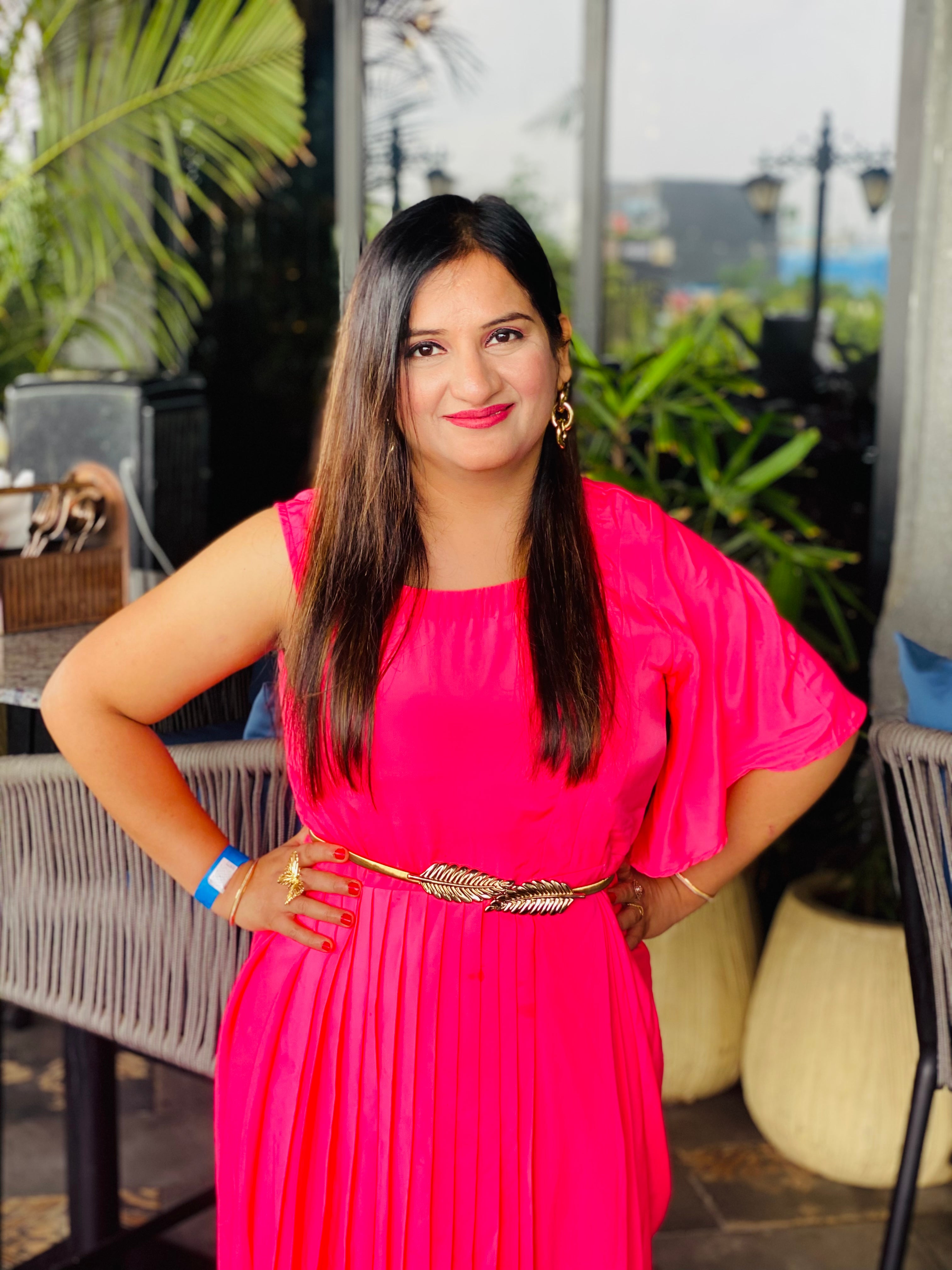 Hot Pink Crepe Drape