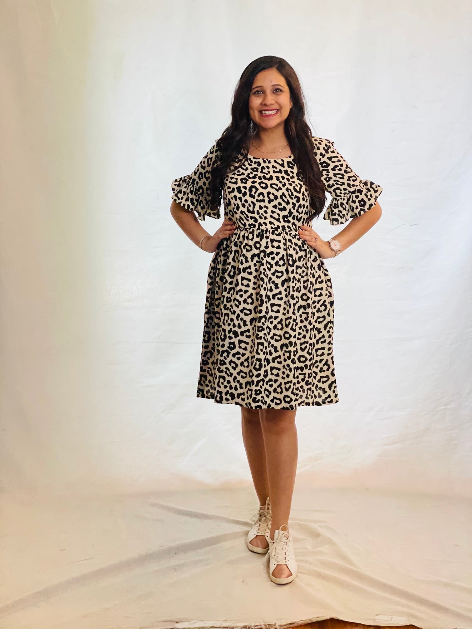 Beige Cheetah Dress