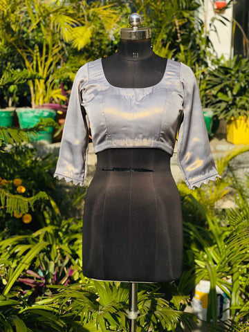 Silver Georgette Blouse