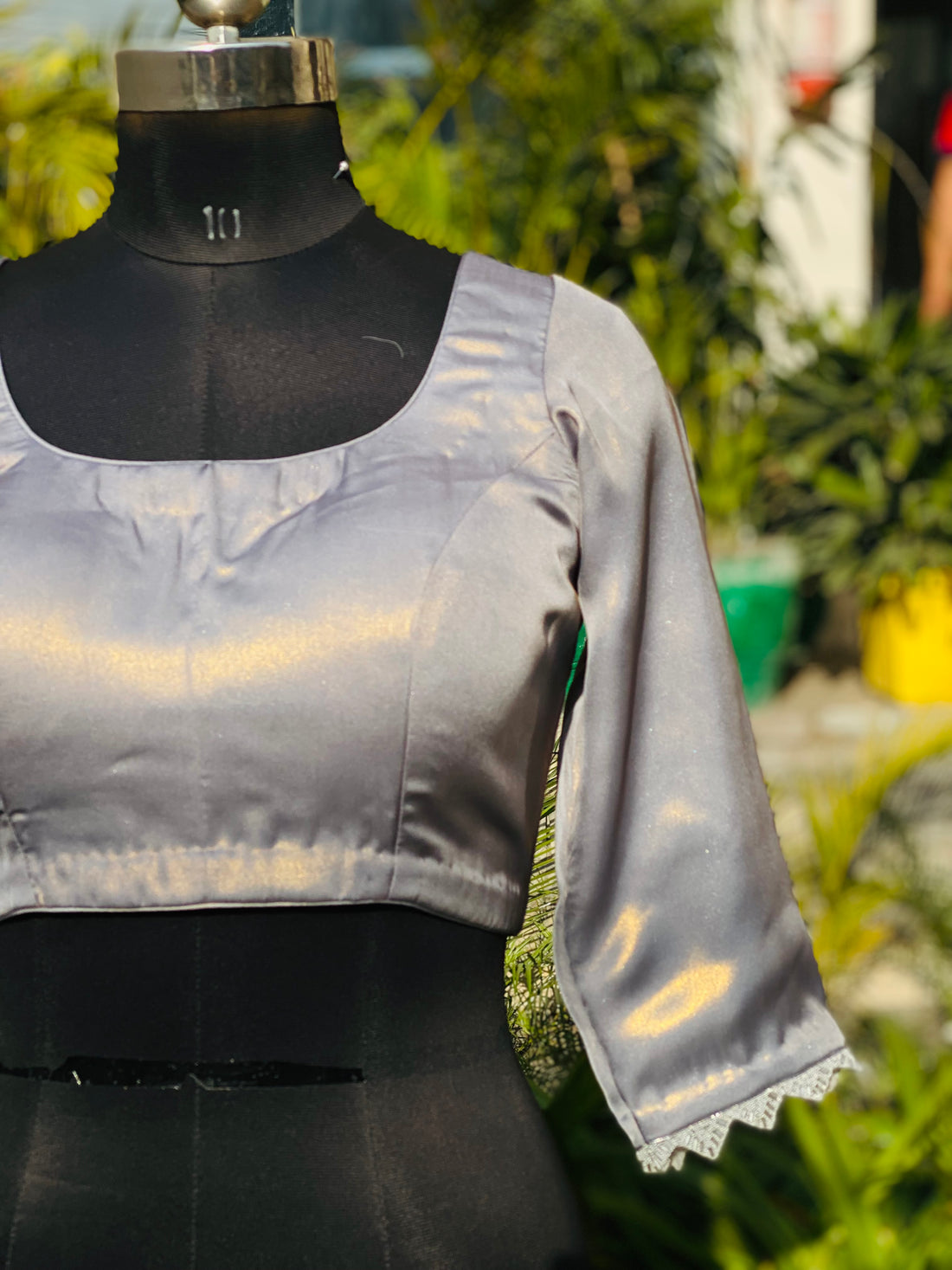 Silver Georgette Blouse