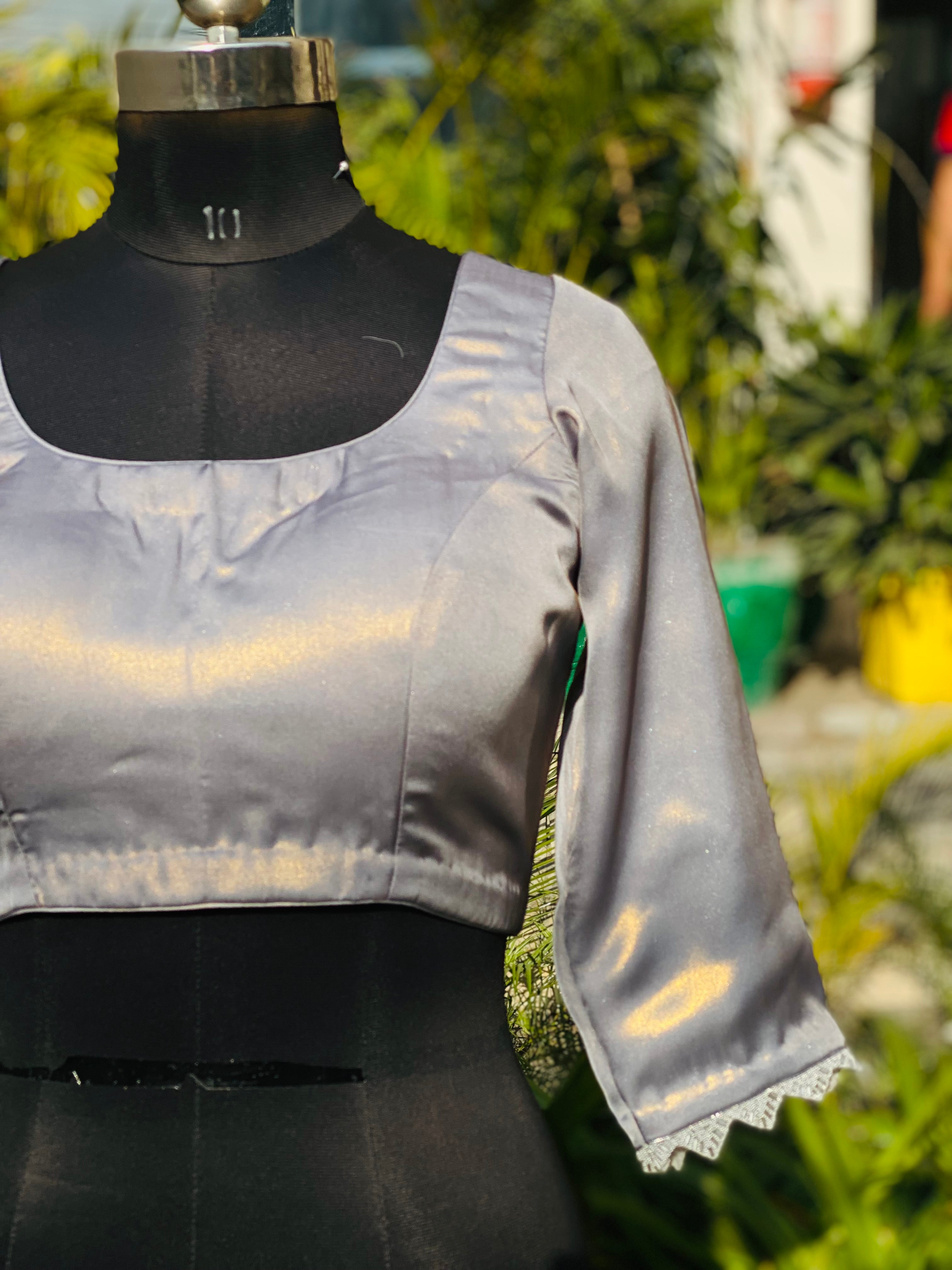 Silver Georgette Blouse