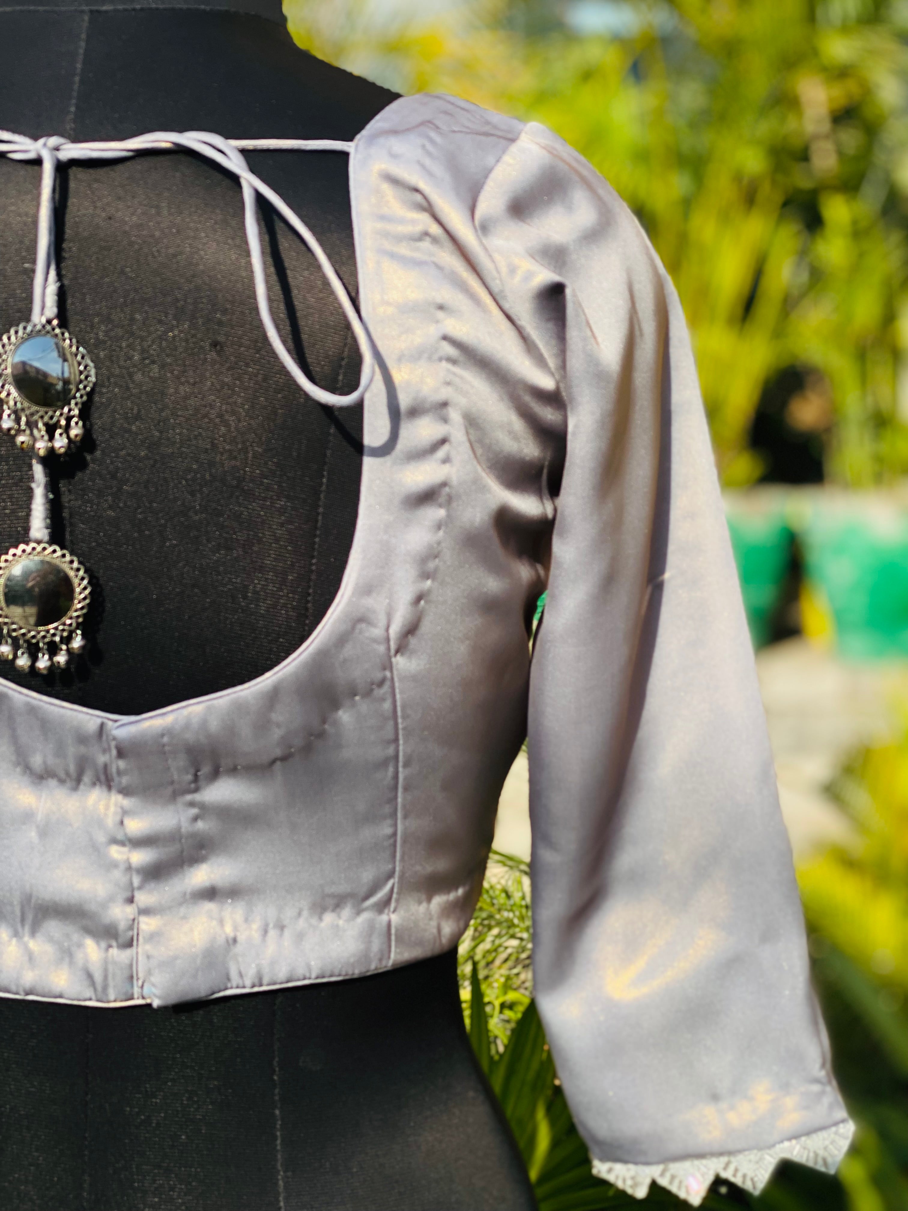 Silver Georgette Blouse