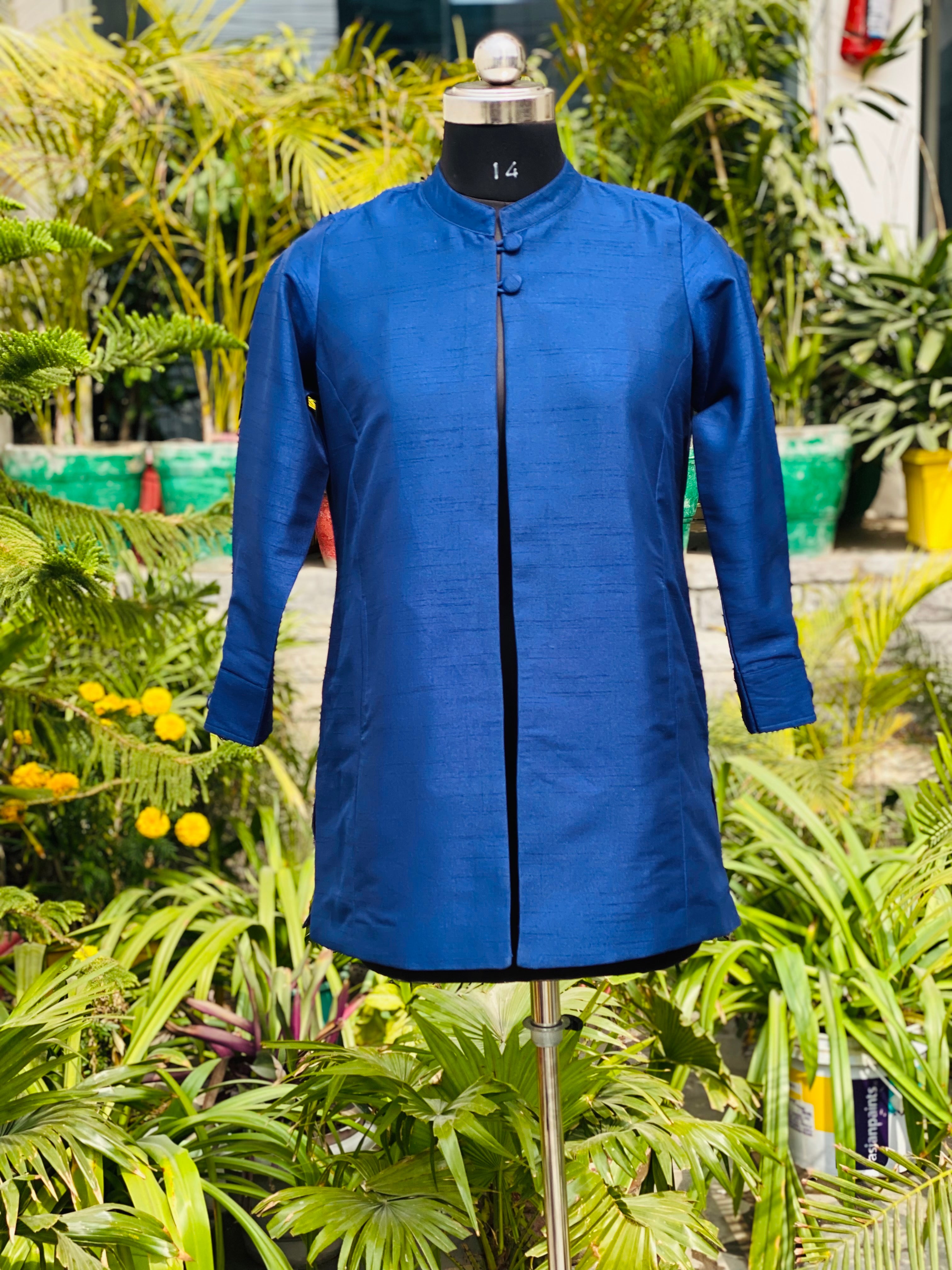 Royal Blue Silk Coat