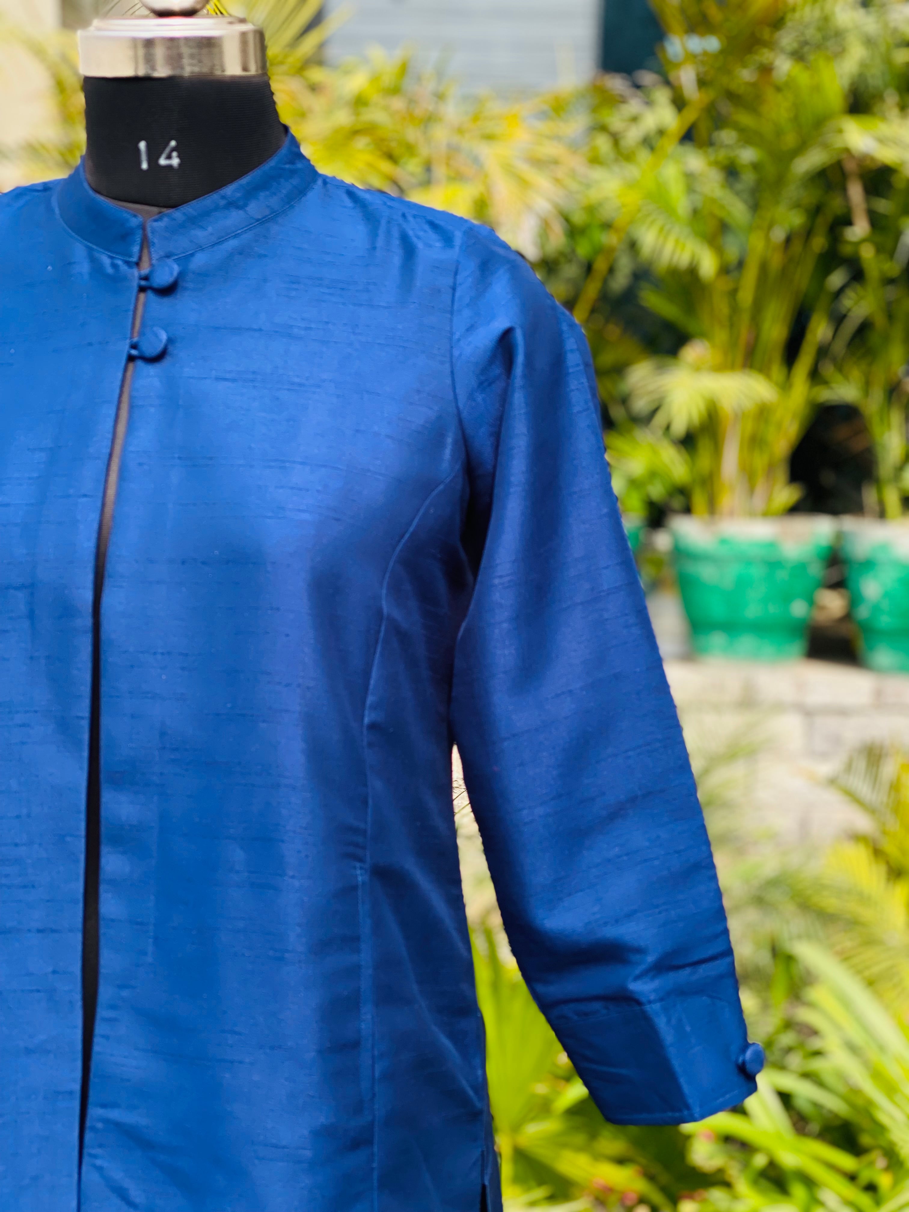 Royal Blue Silk Coat