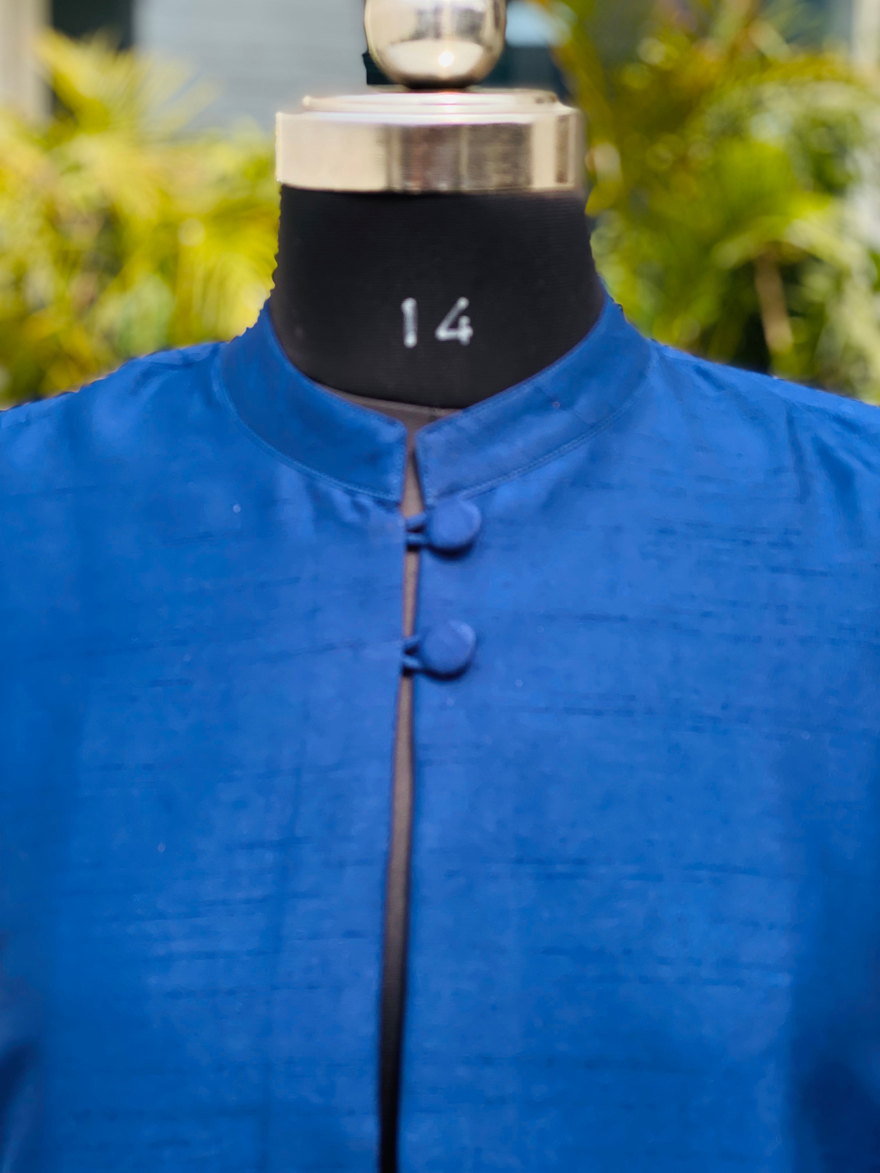 Royal Blue Silk Coat