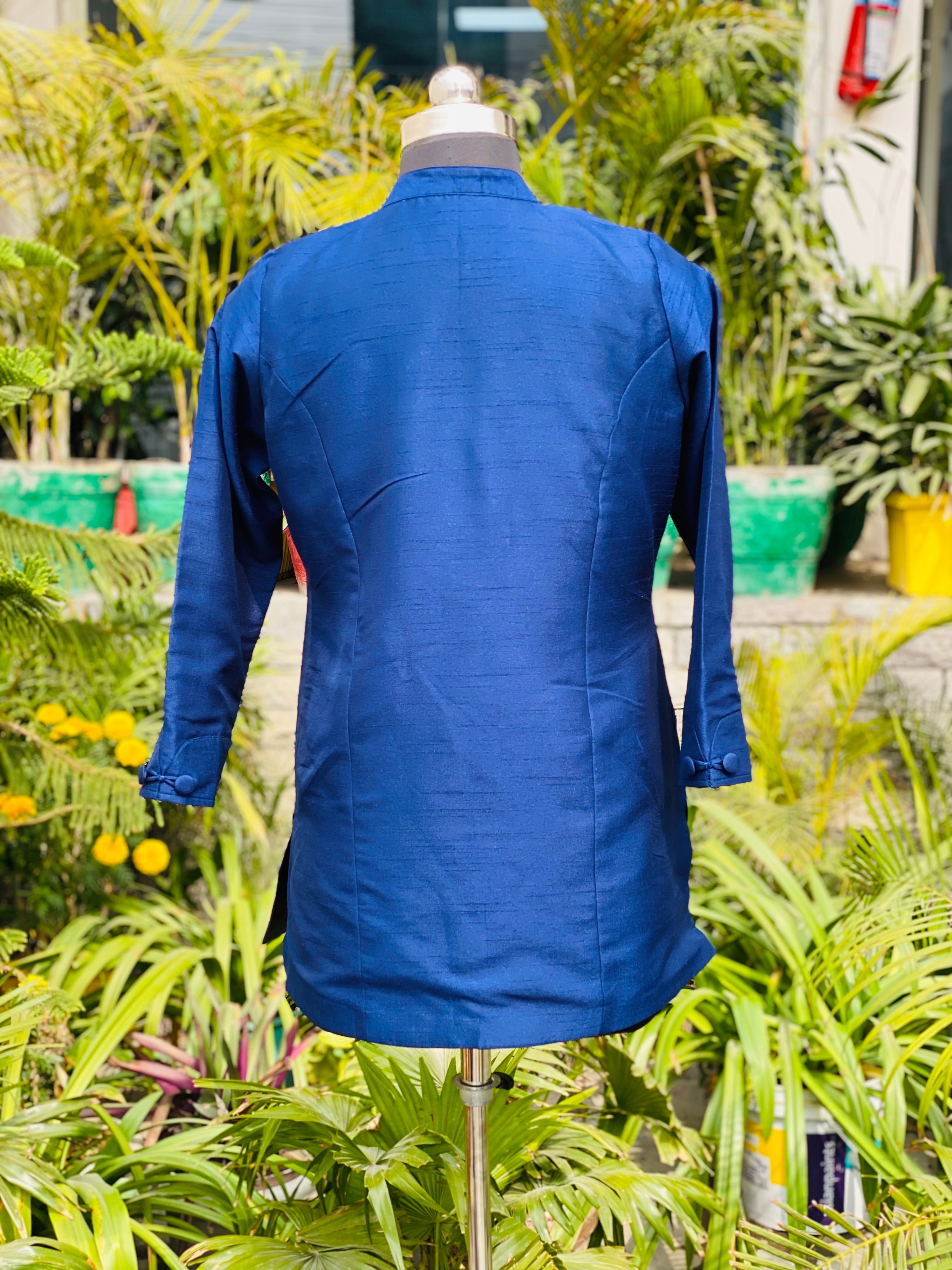 Royal Blue Silk Coat