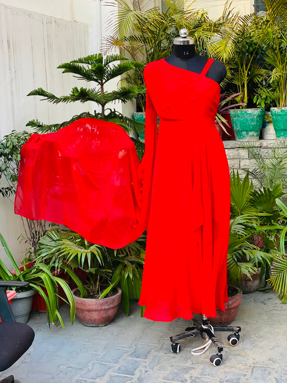 Red Trail Gown