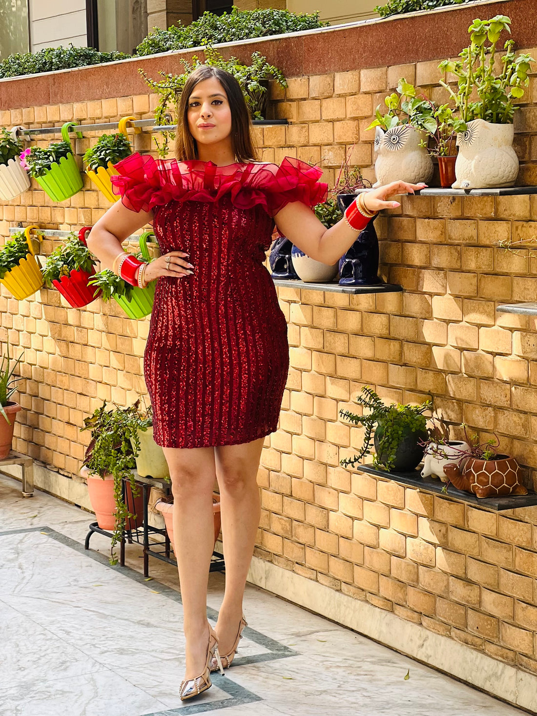 Sequin Valentine Dress