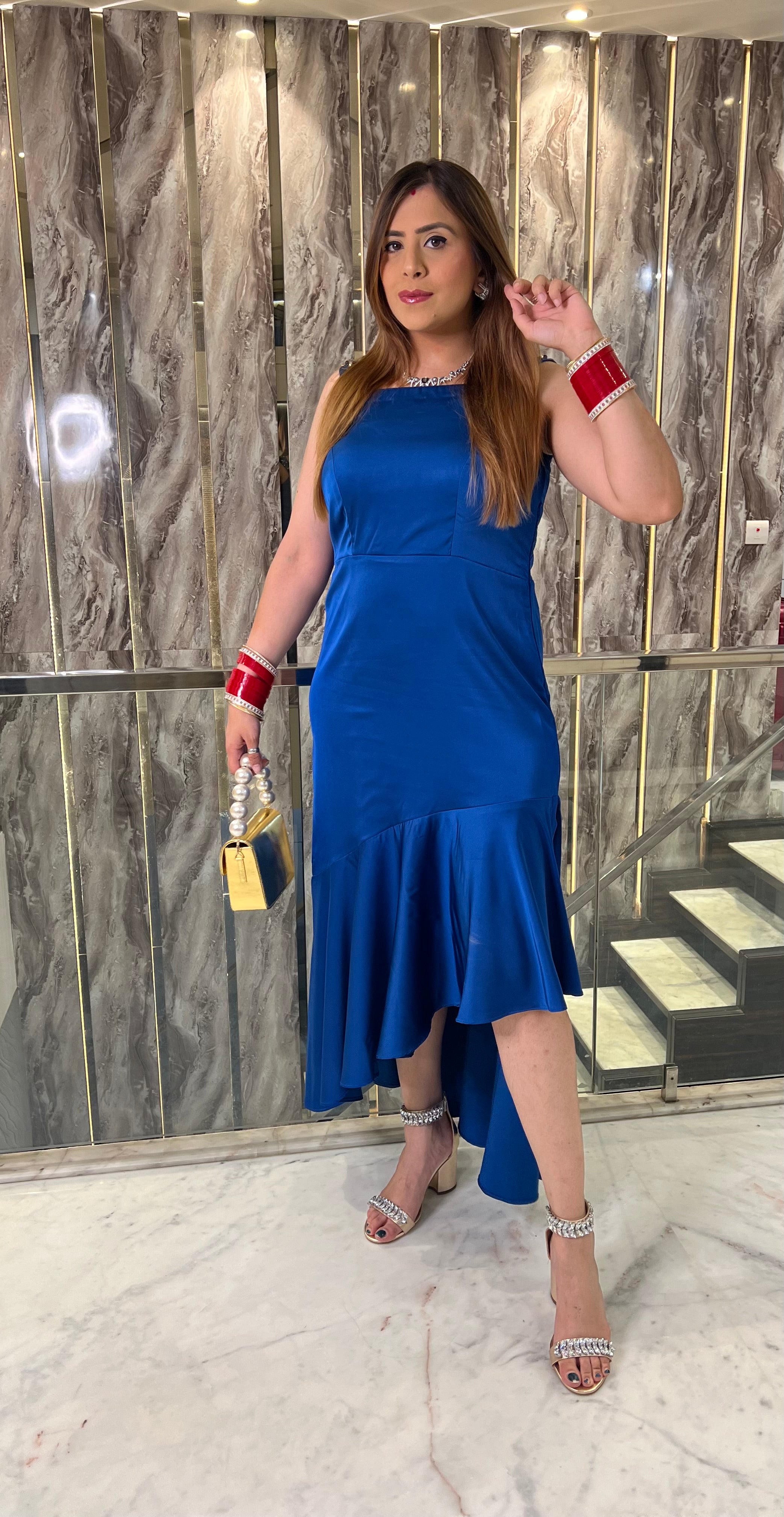 Royal Blue High Low Midi