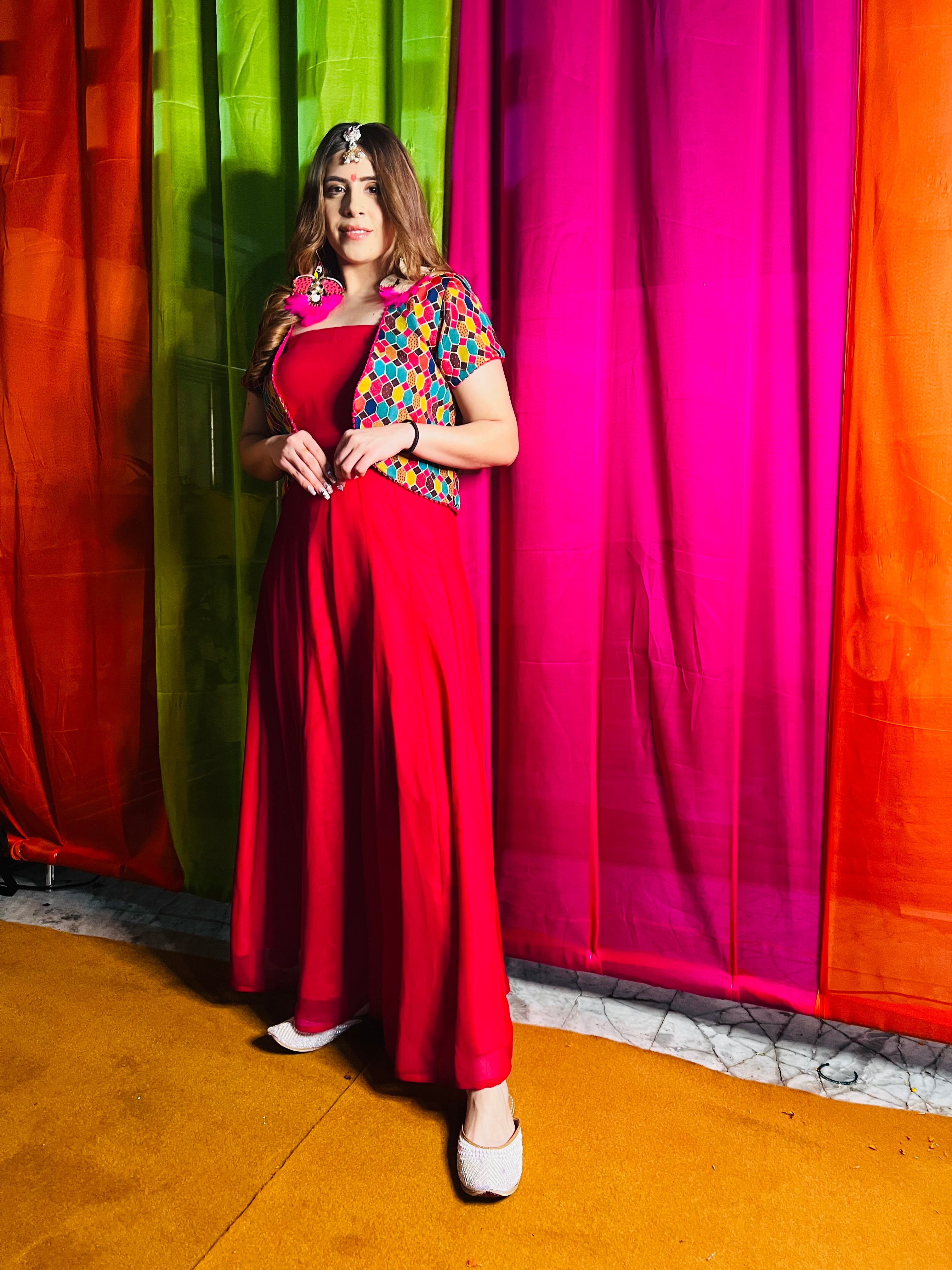 Pink Jumpsuit With Jacket