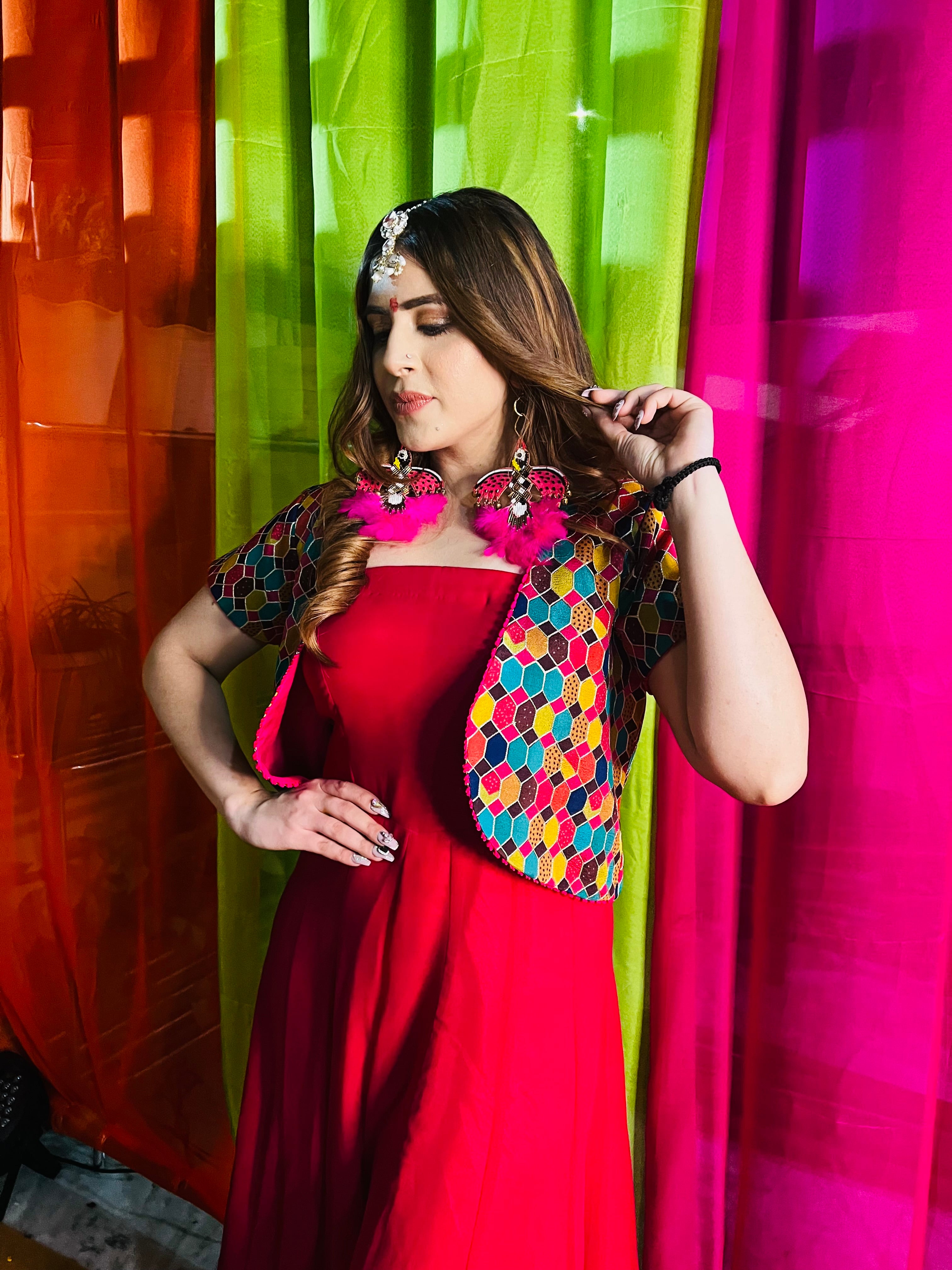 Pink Jumpsuit With Jacket